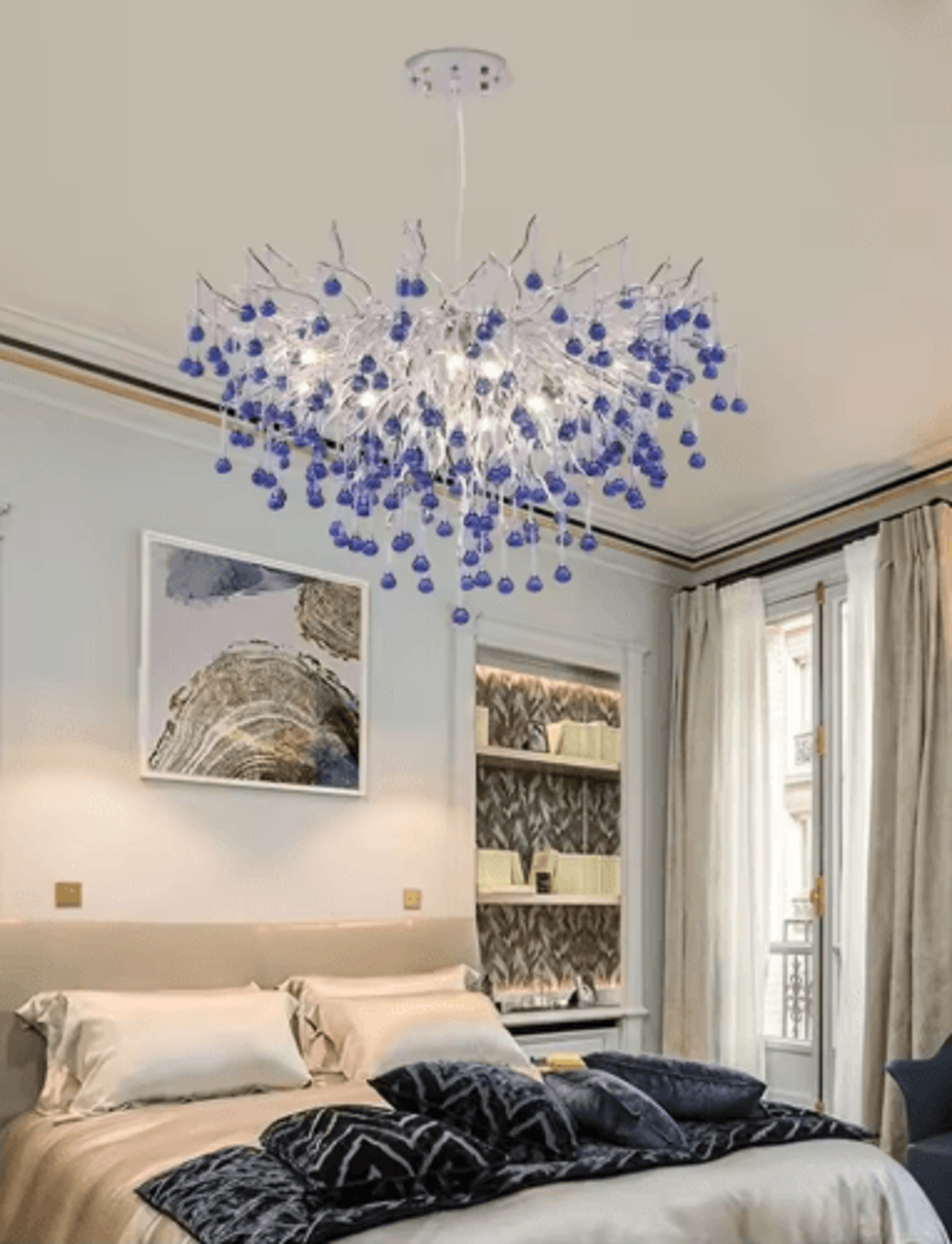 Luxury Branch Crystal Chandelier  Modern Teardrop Hanging Lamp For Living  Dining Spaces 21