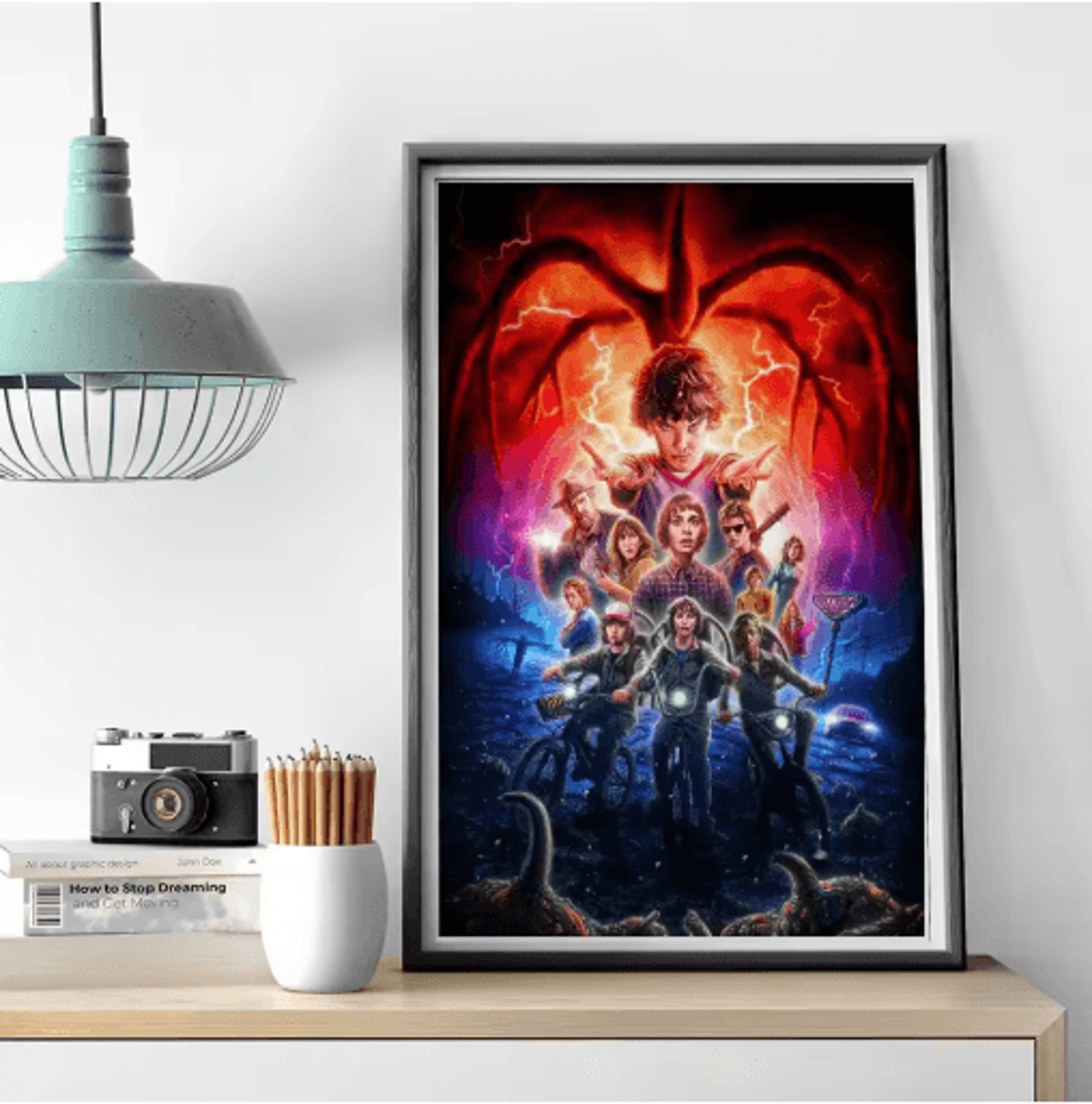 Stranger Things Canvas Poster Retro TV Series Wall Art For Home  Cafe Decor 3