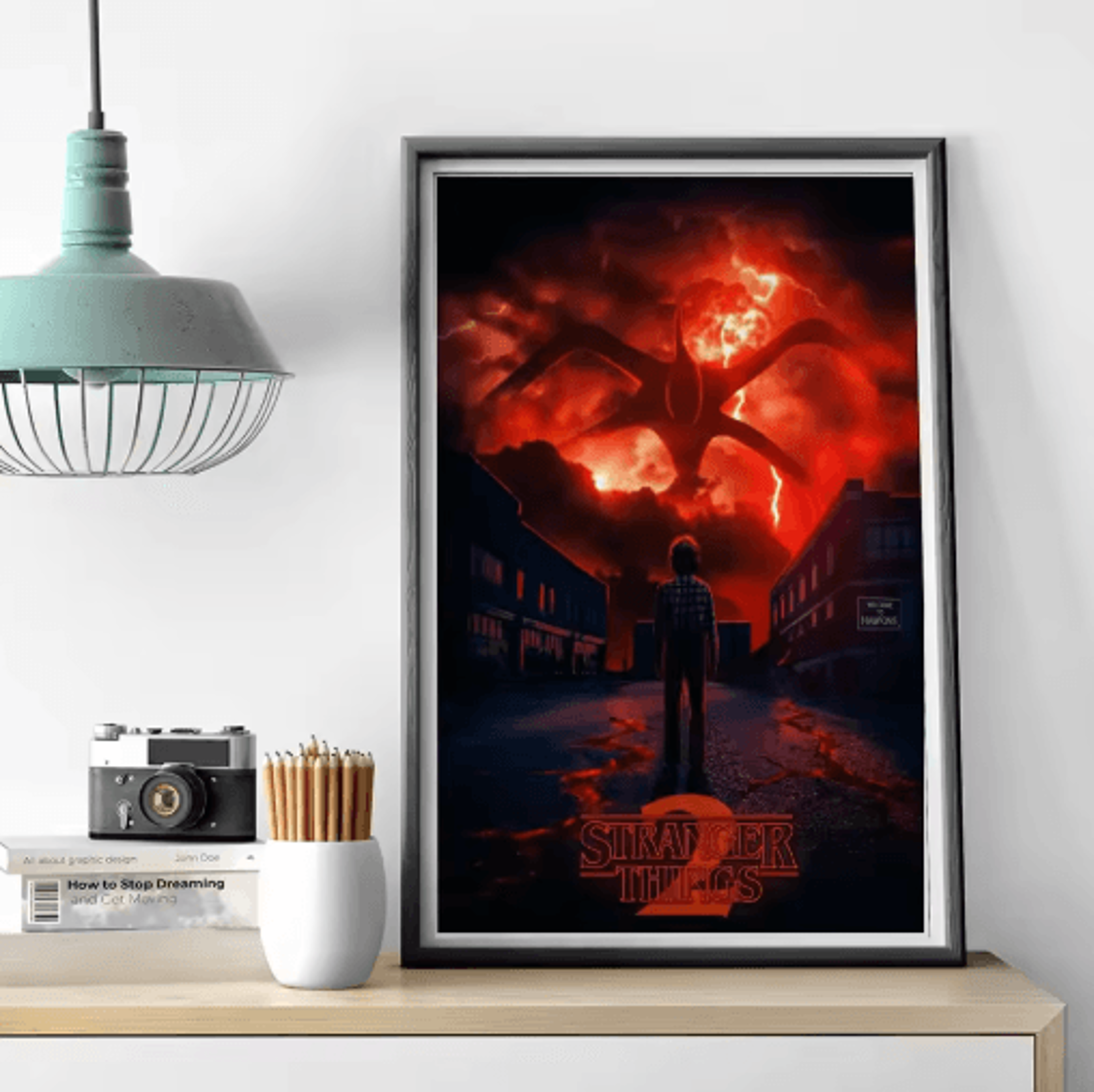 Stranger Things Canvas Poster Retro TV Series Wall Art For Home  Cafe Decor 9