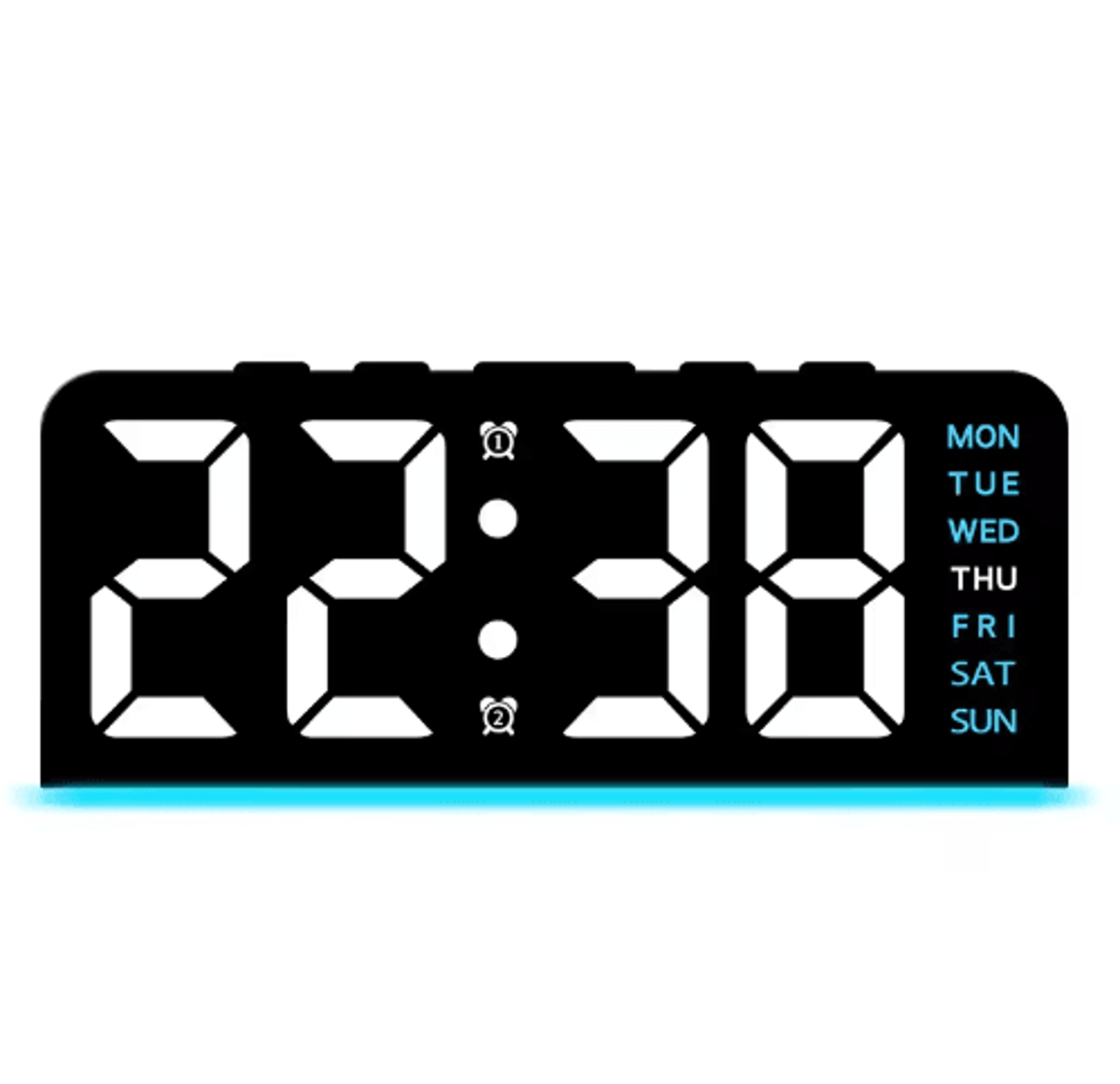 Digital LED Alarm Clock With Dual Alarms  Date Display  Bedside Desk Clock 7
