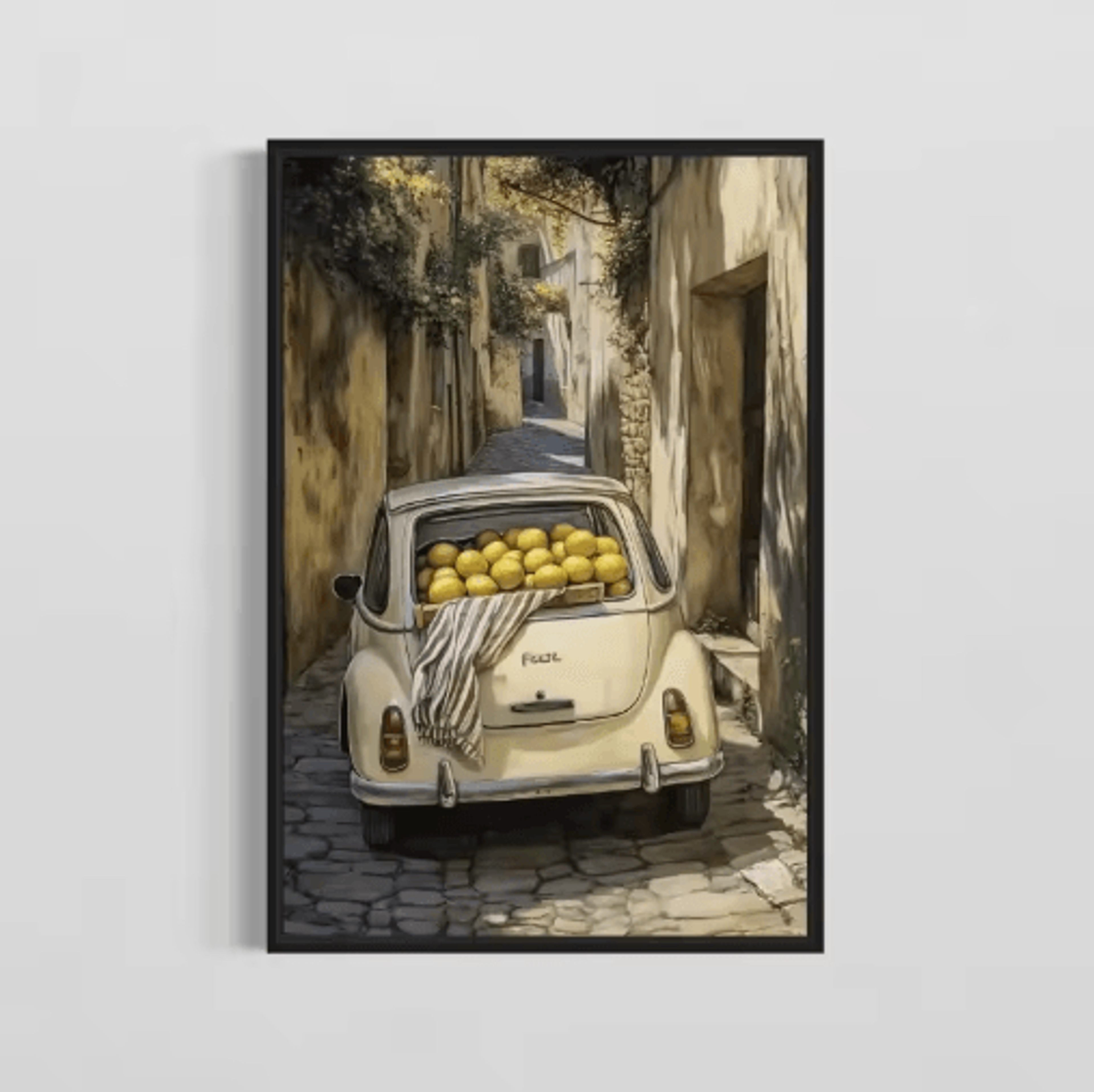 Minimalist Olive Tree Canvas Wall Art  Mediterranean Frameless Still Life Poster 13