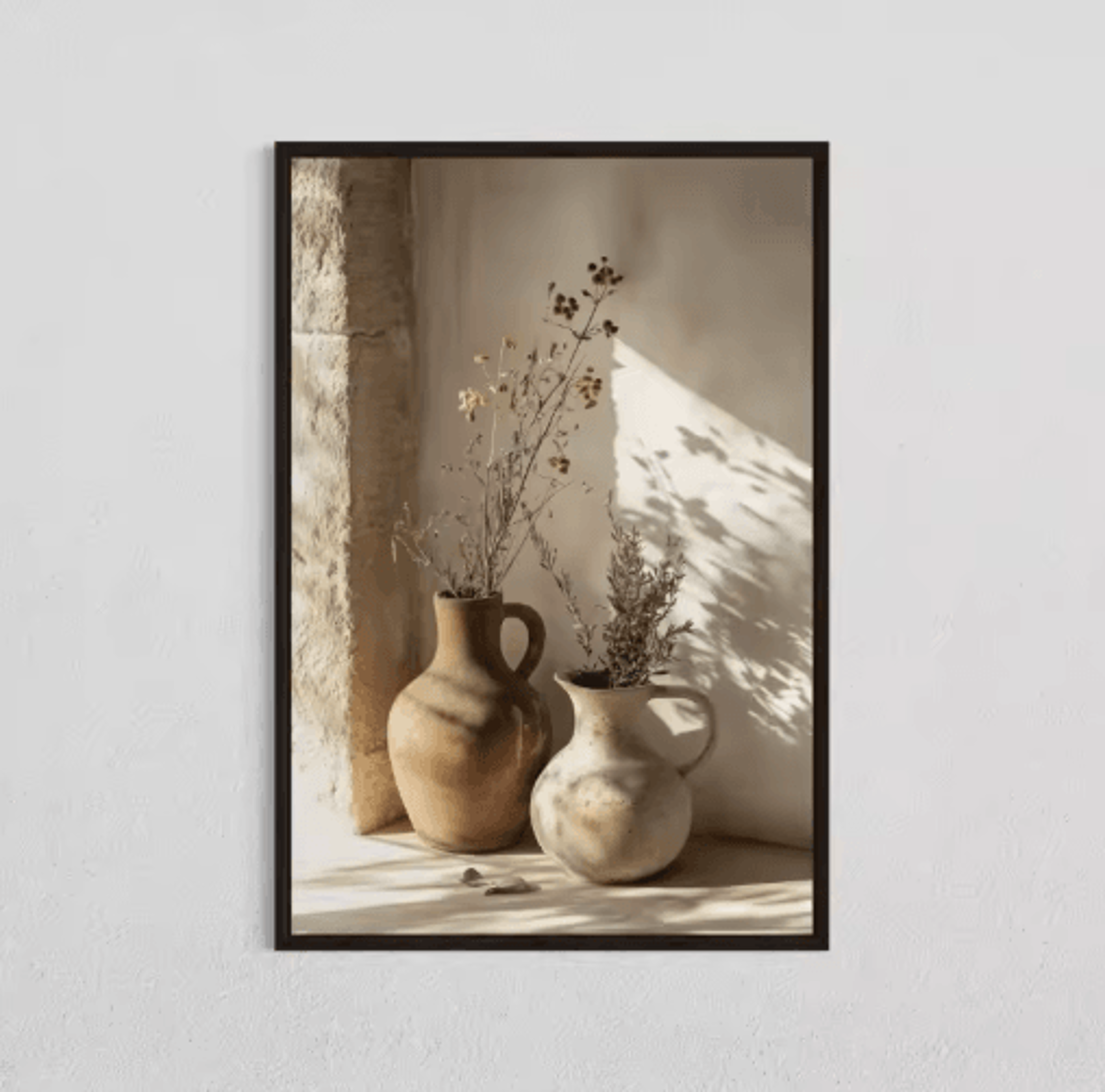 Minimalist Olive Tree Canvas Wall Art  Mediterranean Frameless Still Life Poster 16