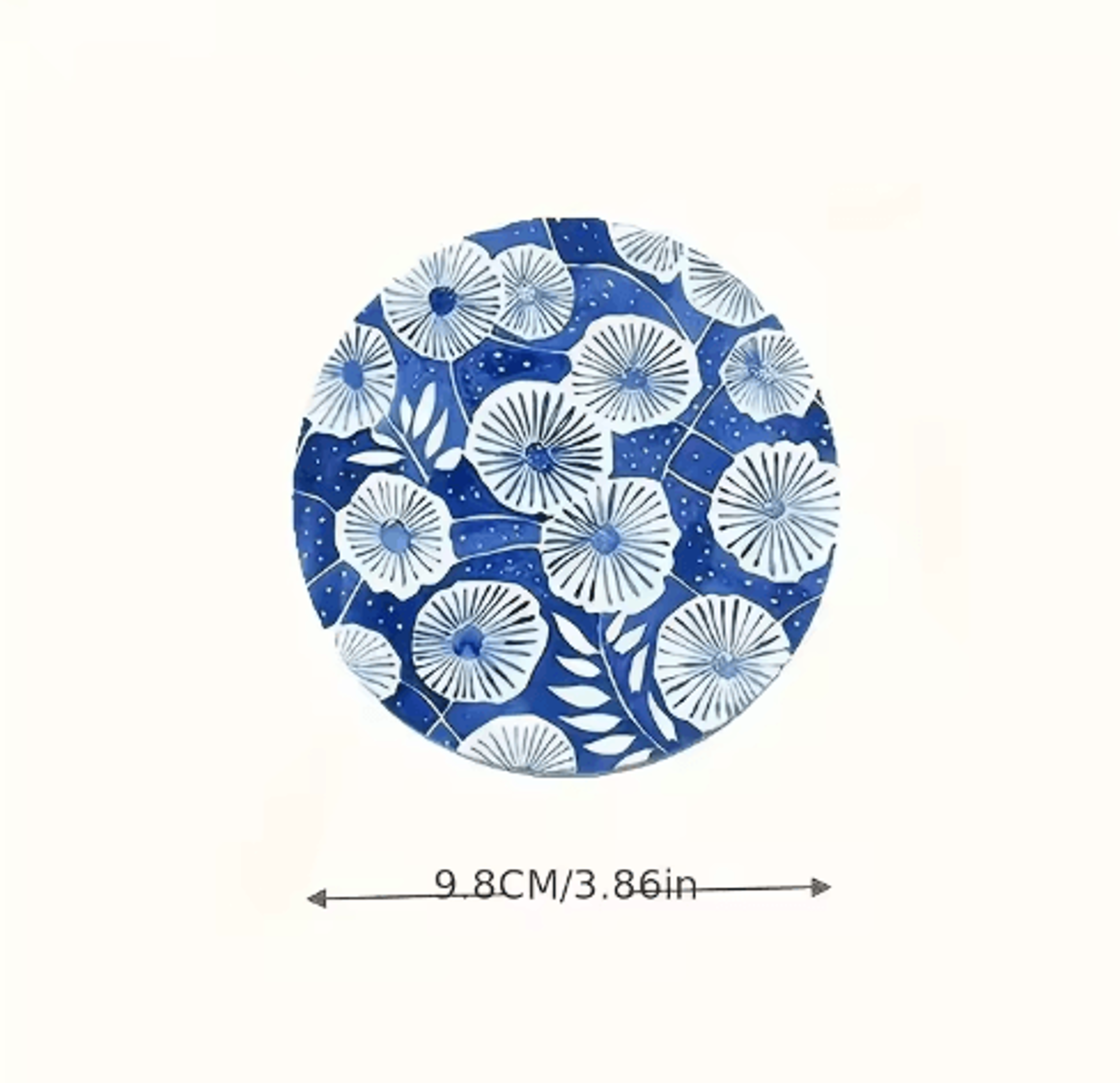 Celadon Wooden Coasters Set  6pcs Decorative Coffee Cup Table Mats 3