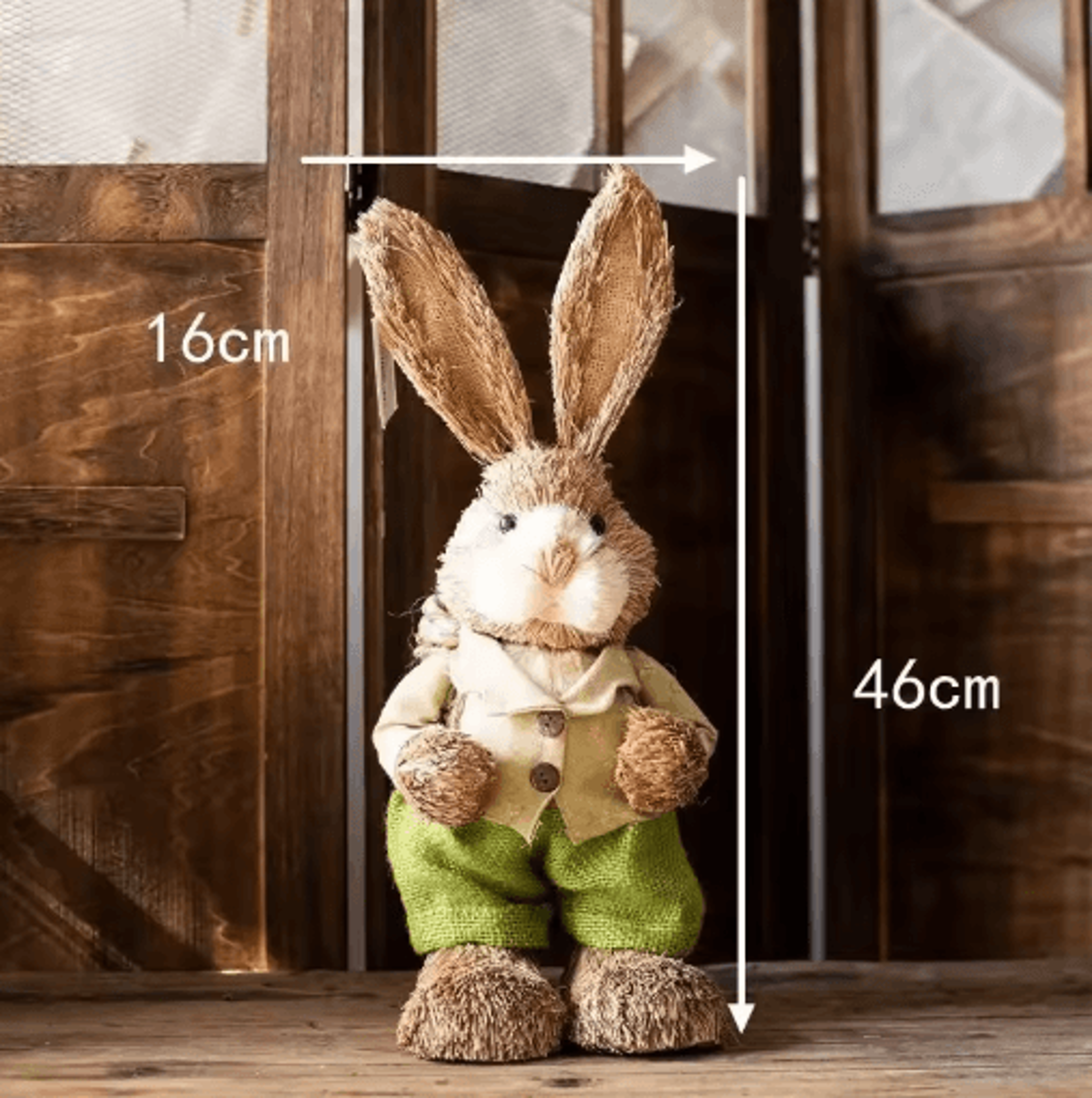 46cm Straw Bunny Decoration  Woven Easter Rabbit Yard  Home Decor 5