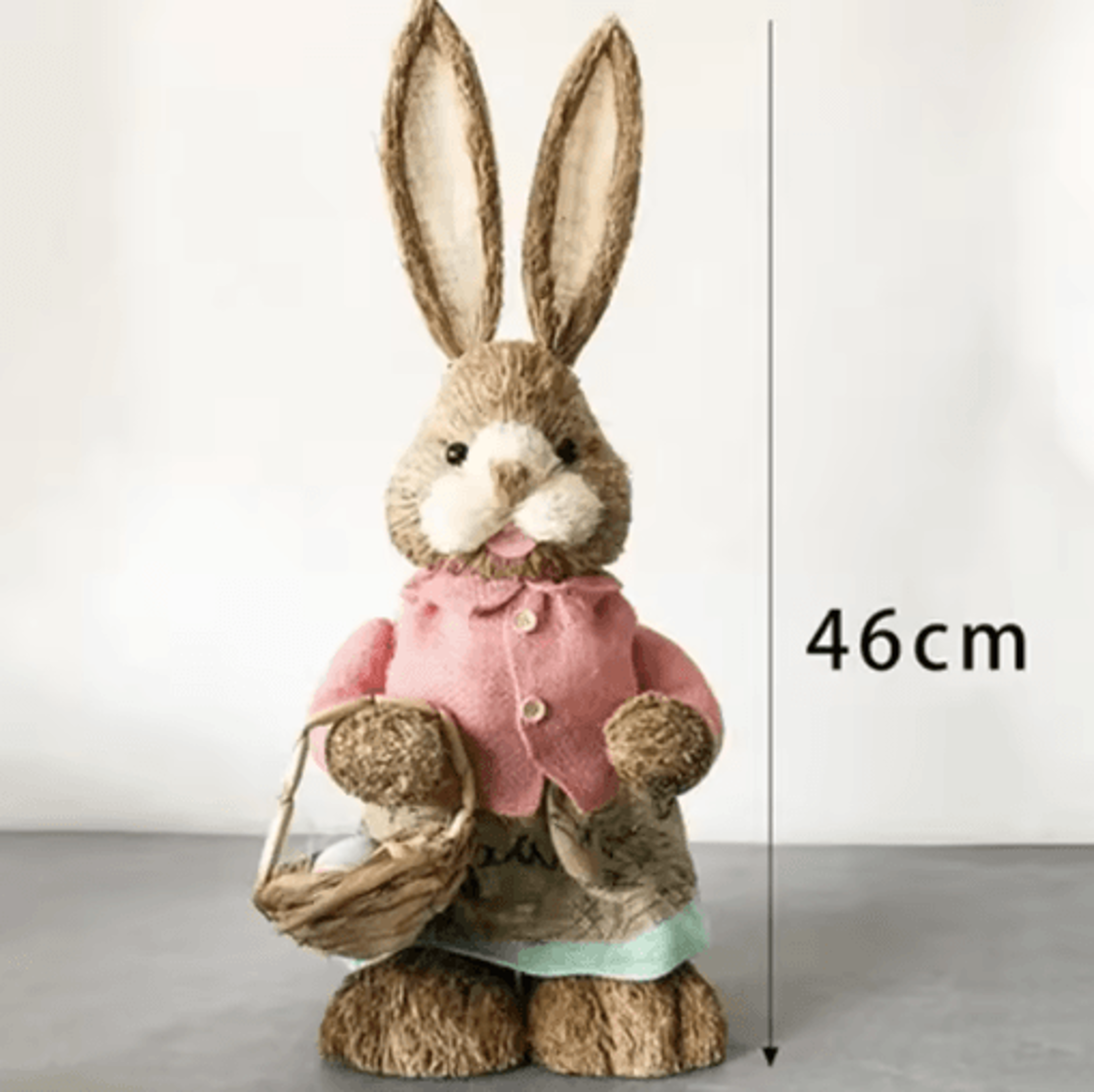 46cm Straw Bunny Decoration  Woven Easter Rabbit Yard  Home Decor 14