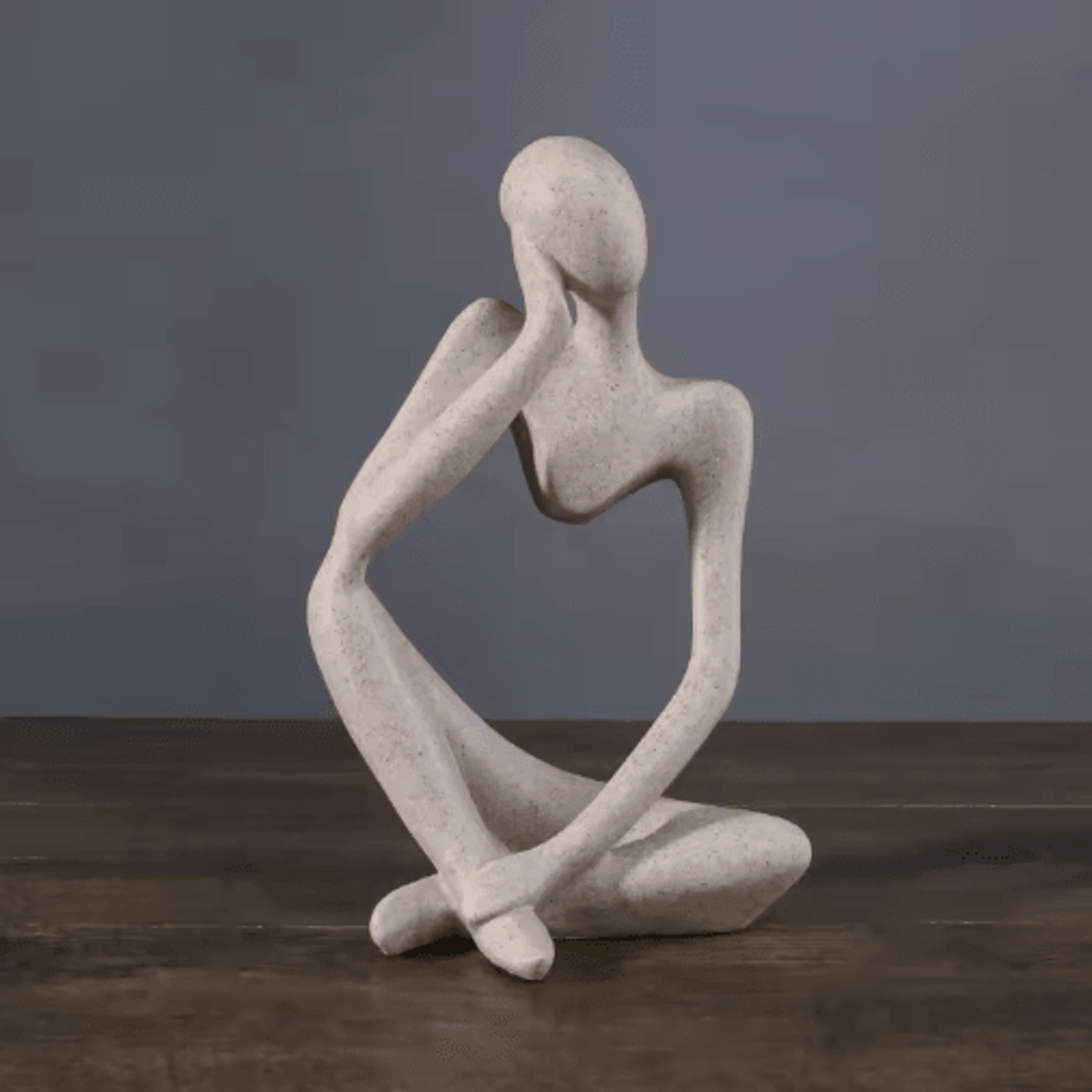 Minimalist Human Contemplation Sculpture  Modern Abstract Thinker Decor For Home  Office 2