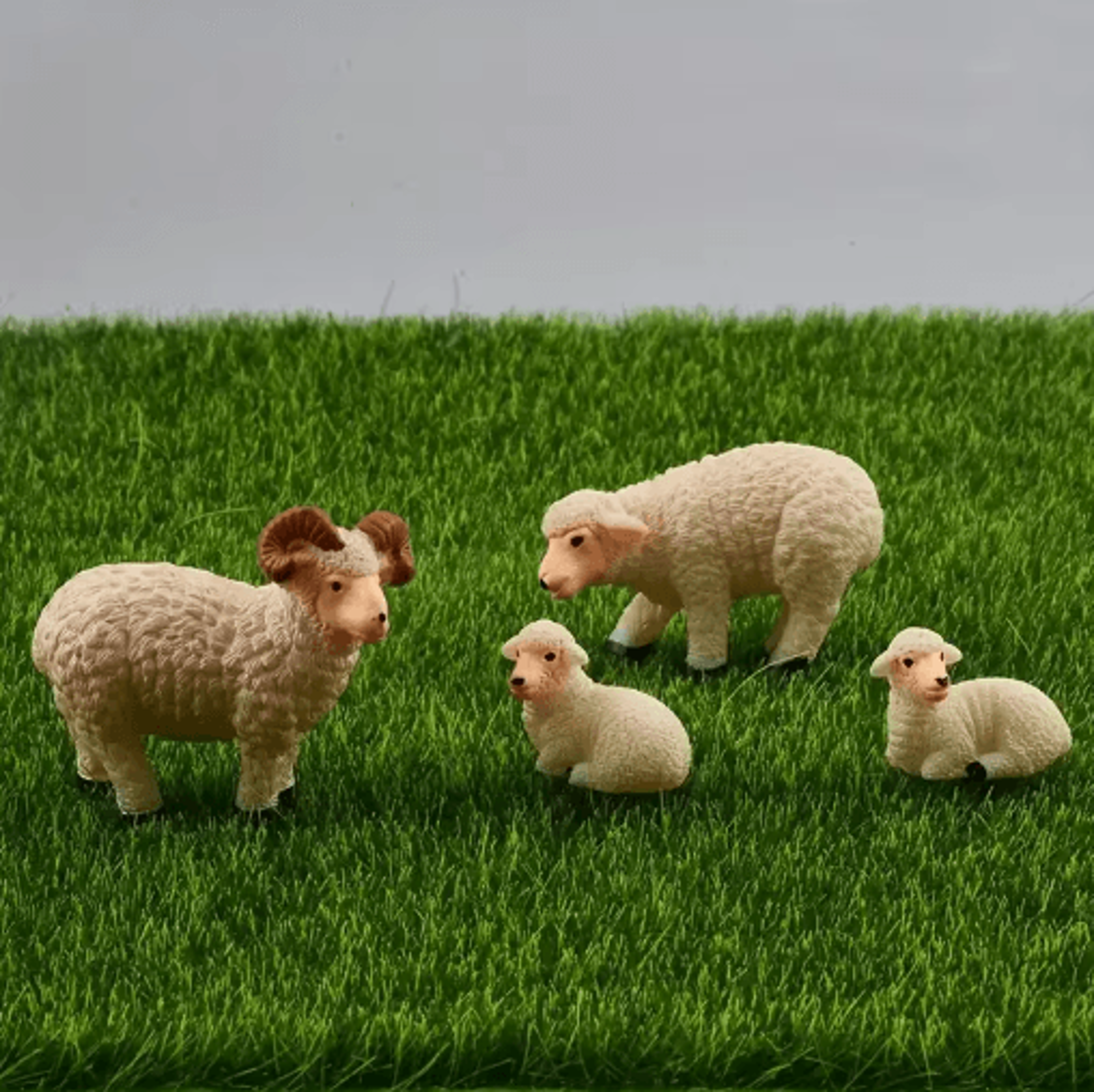 4PCS Mini Sheep Figurine Set  Resin Micro Landscape  Garden Decor 3