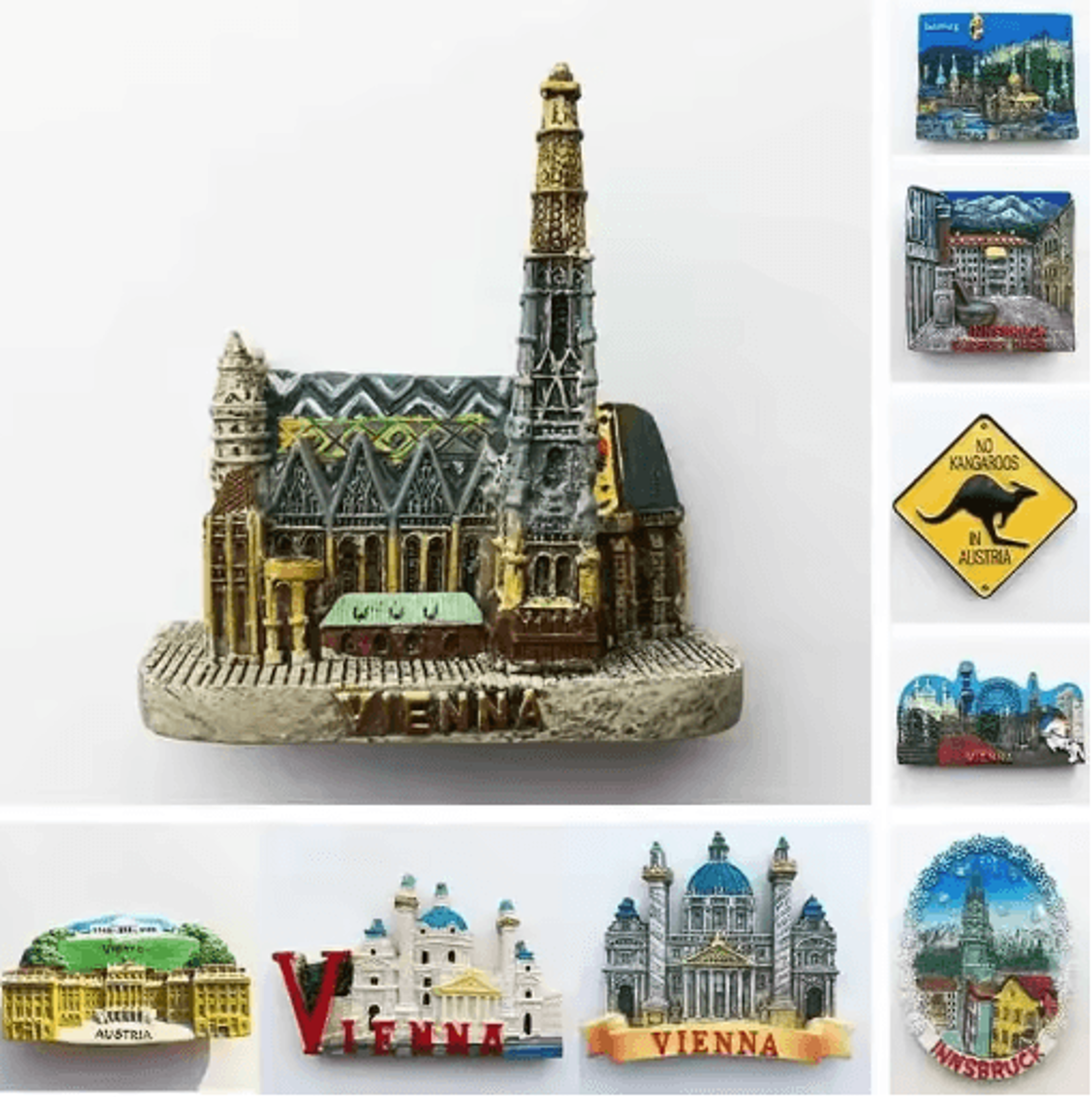 austria fridge magnet souvenir vienna salzburg innsbruck travel collectible