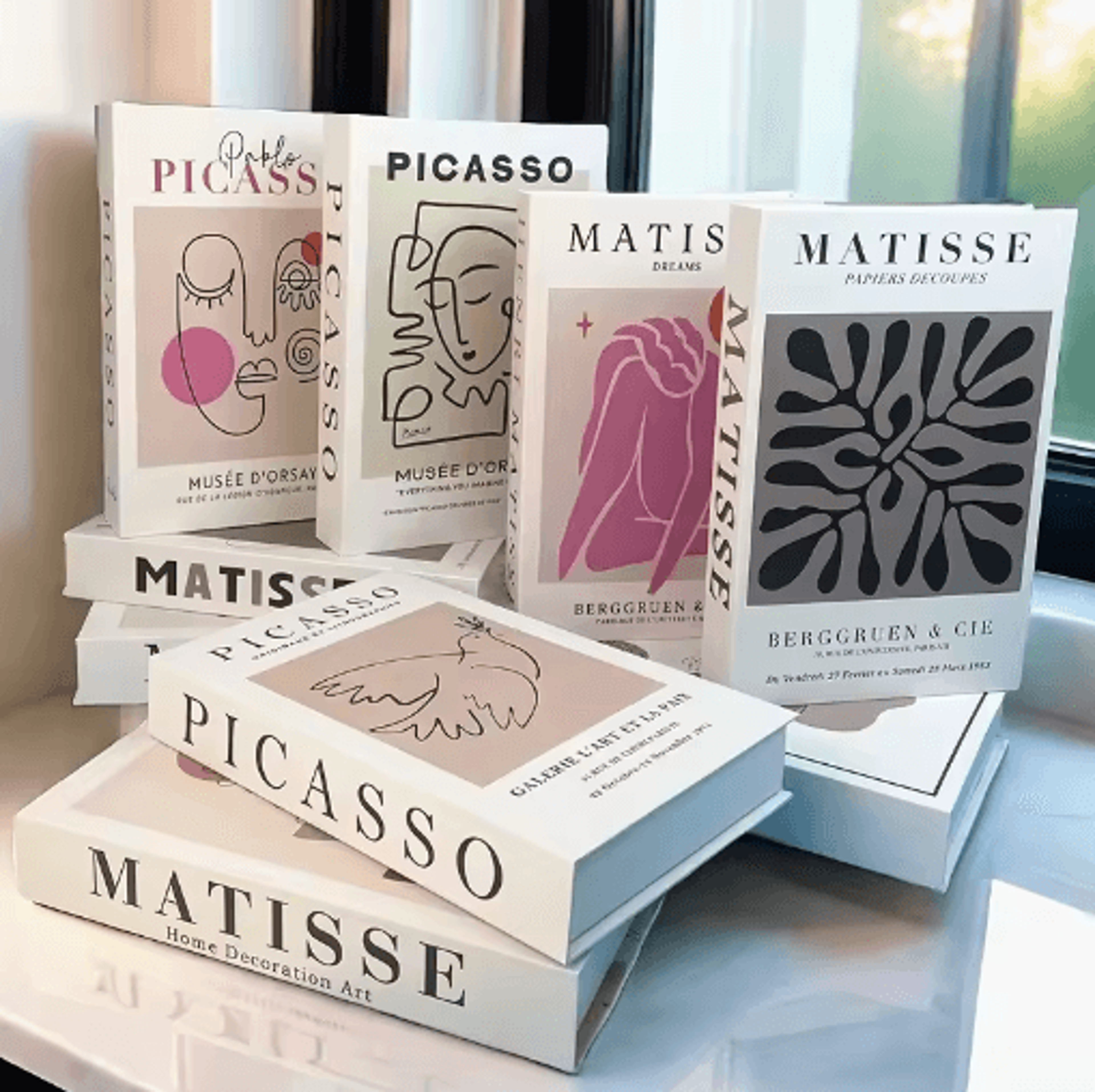 matisse decorative fake books storage box abstract coffee table luxury decor