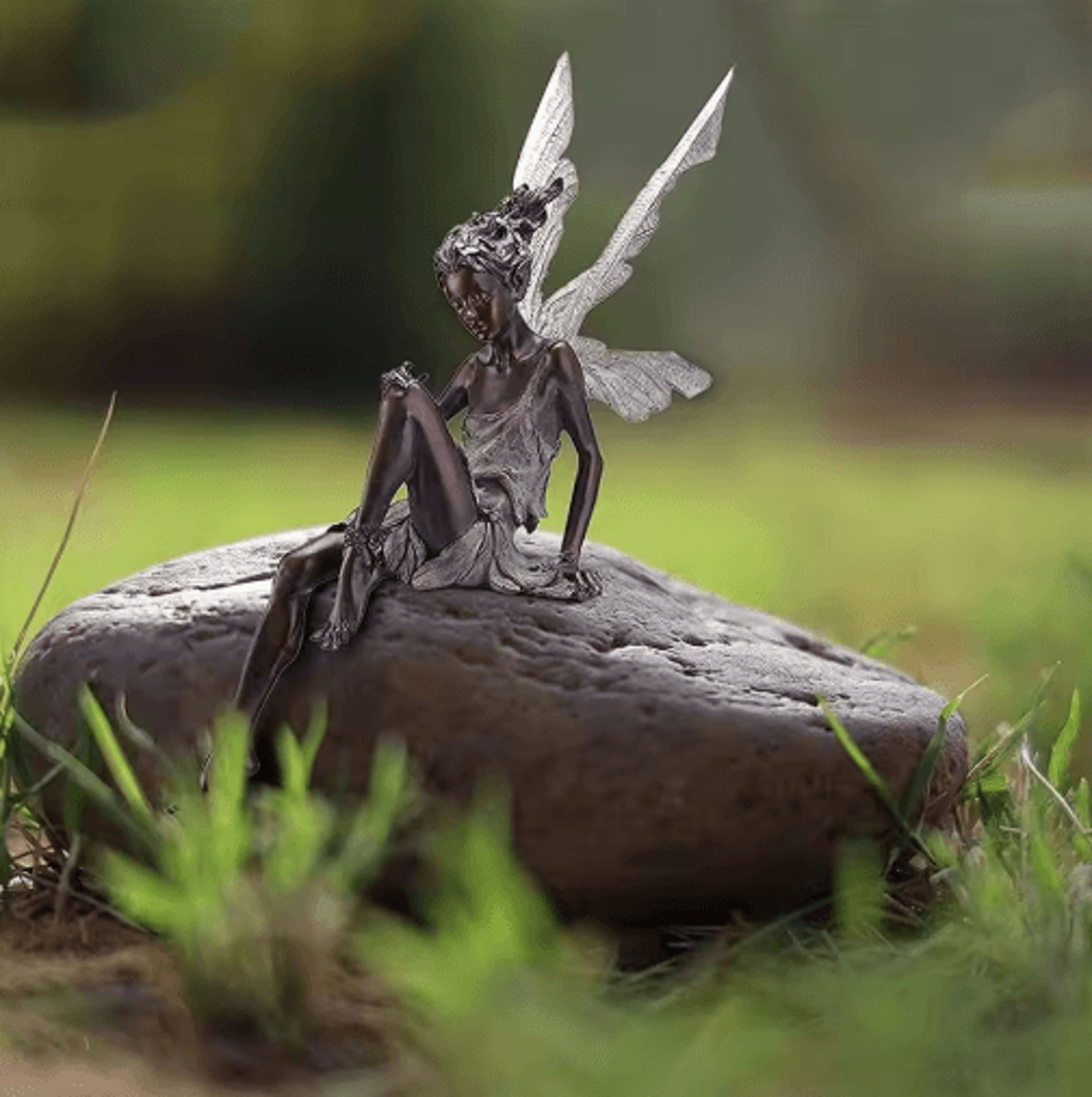 elegant flute playing fairy statue angel resin garden sculpture for outdoor decor