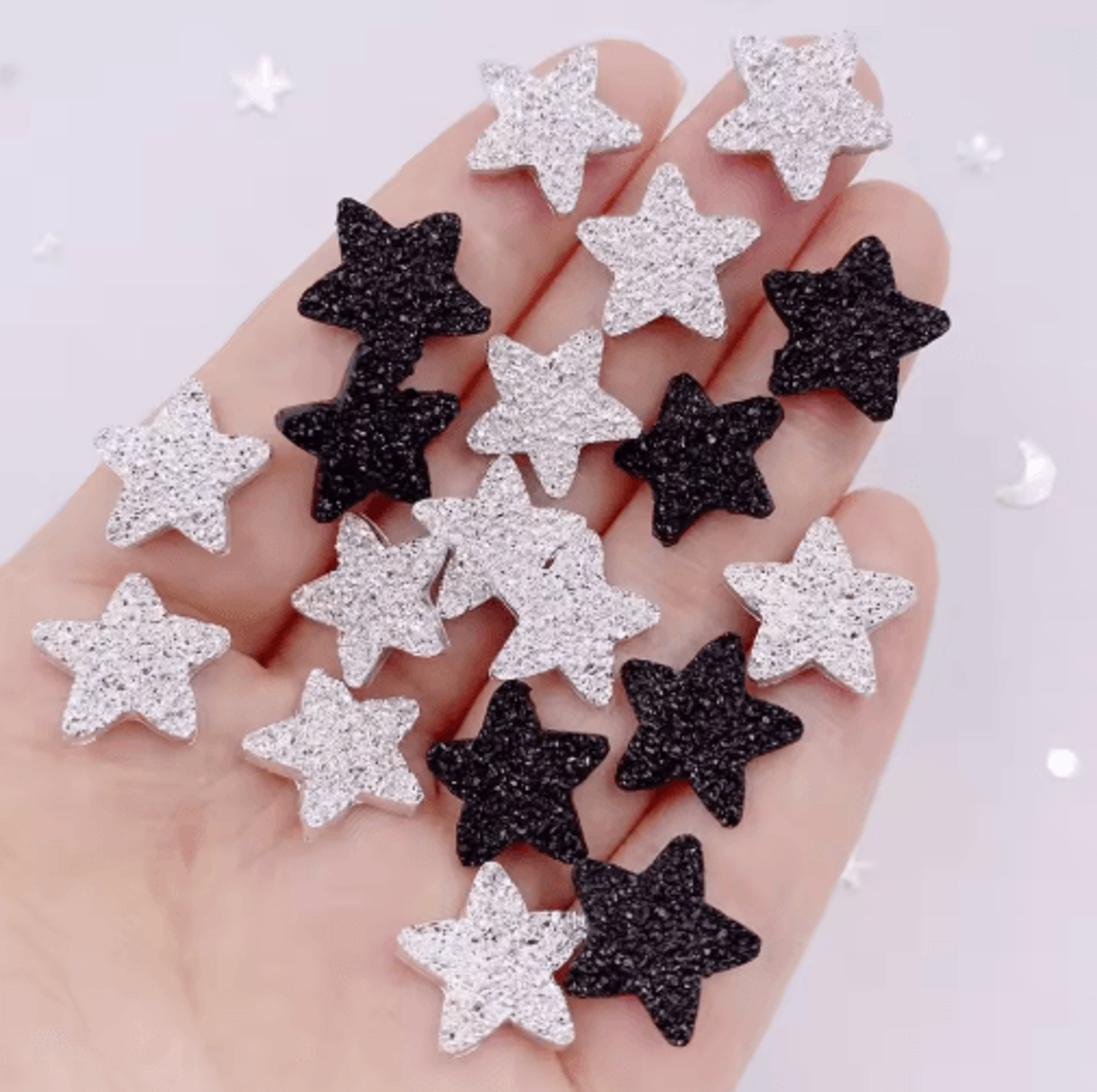 50pcs resin star rhinestones – flatback craft embellishments for scrapbook & decor