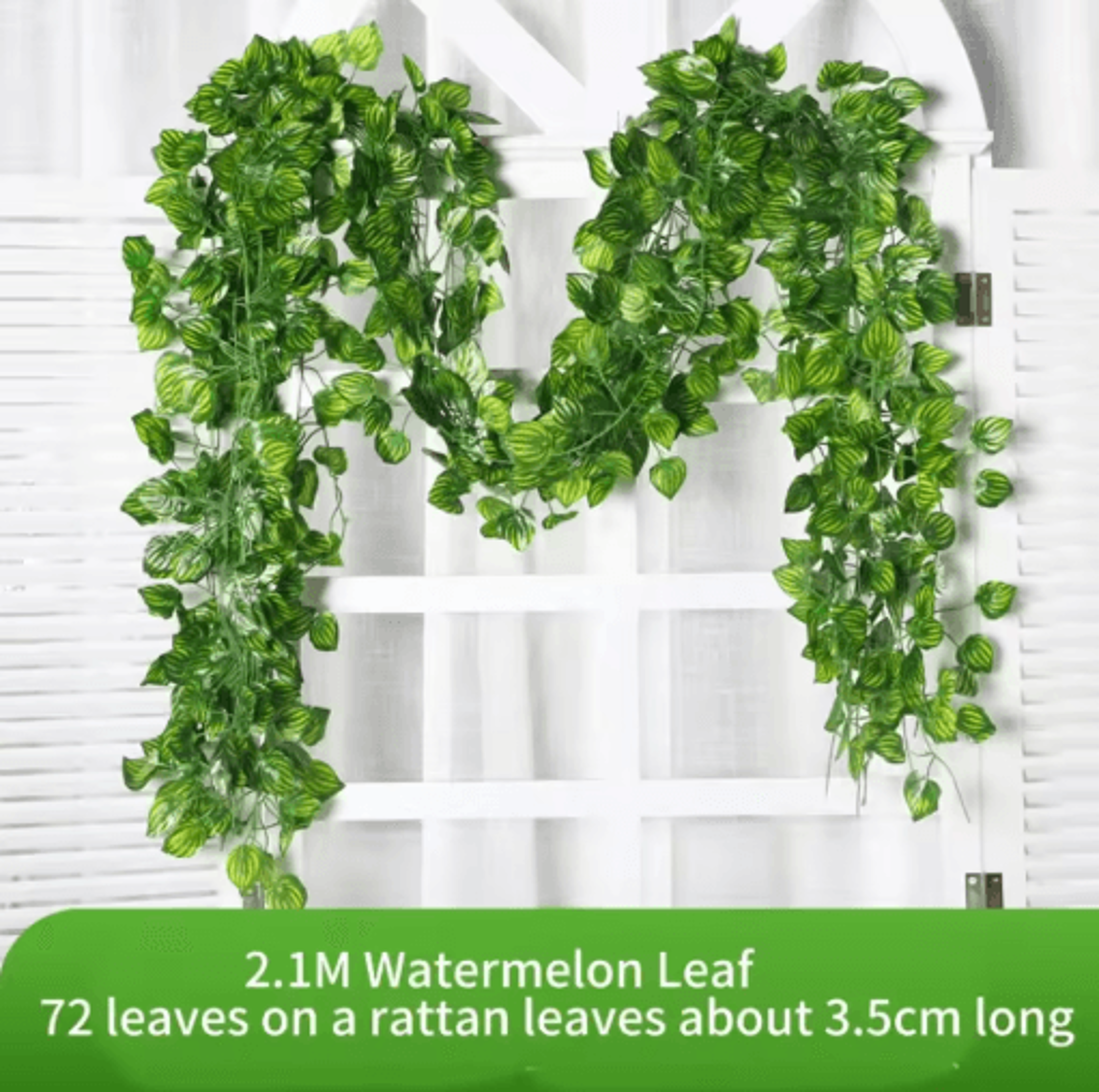 2.1m artificial ivy vine garland green wall hanging decor for home & wedding