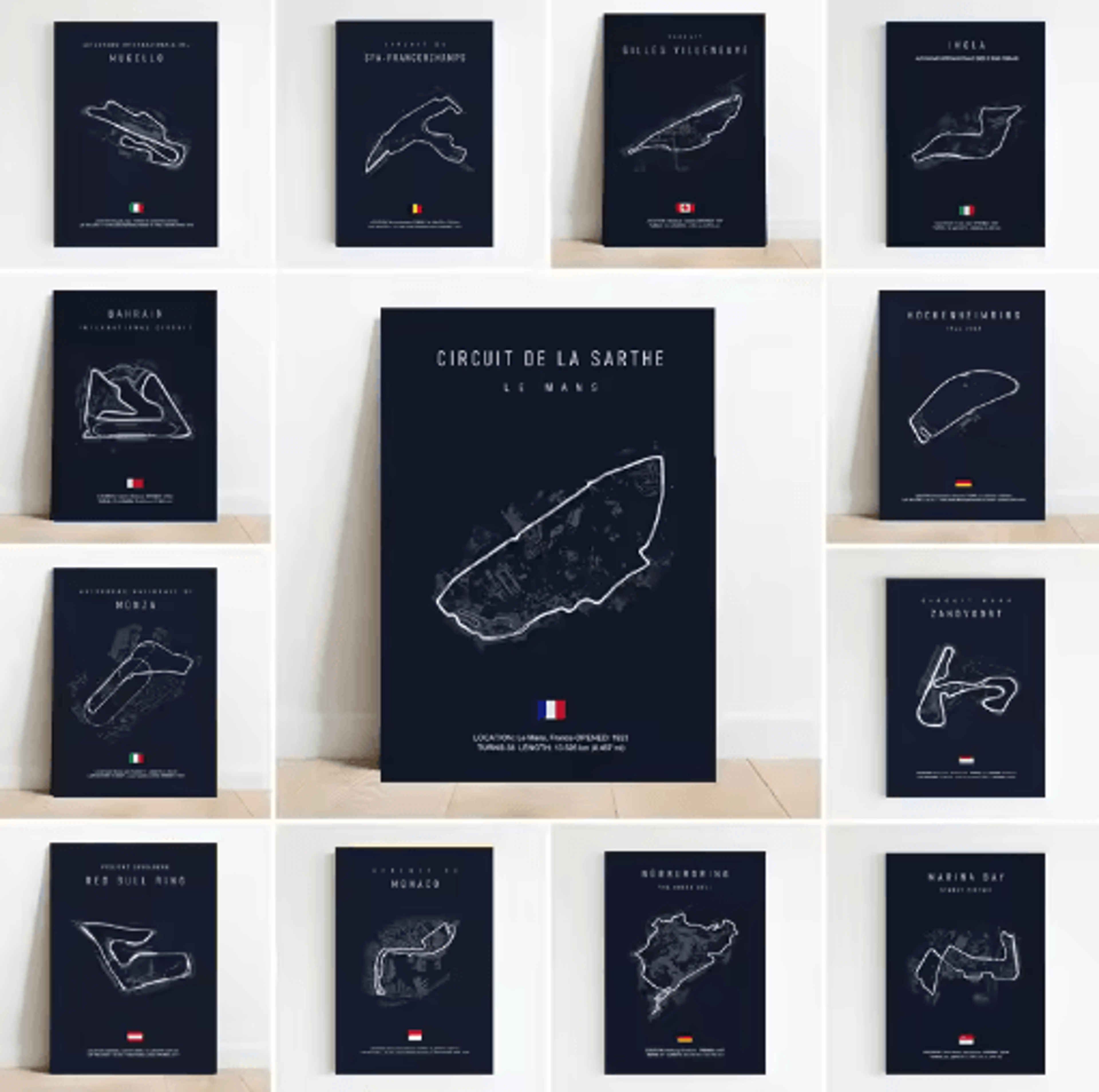 f1 race track canvas wall art formula 1 circuit poster for home & office decor