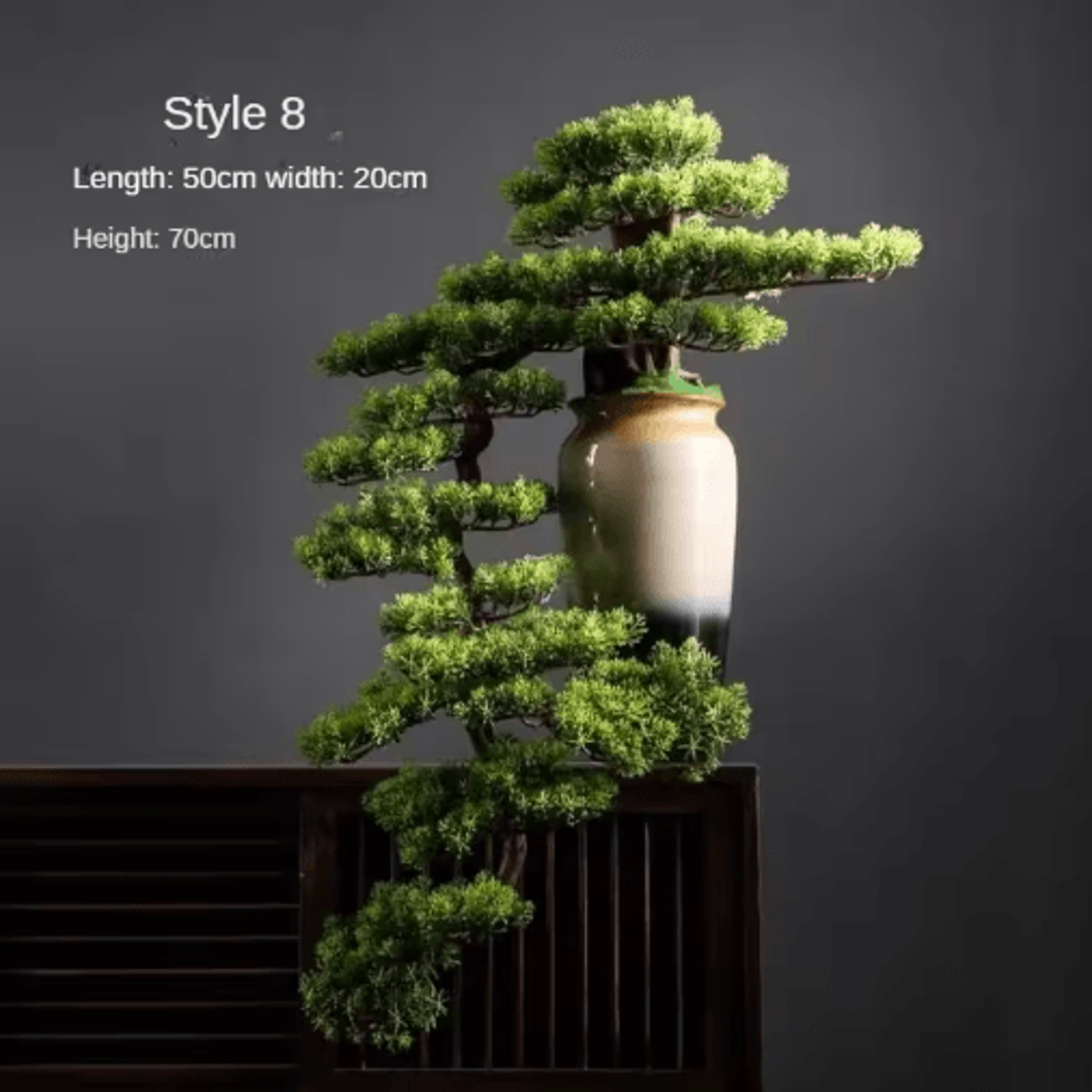Artificial Pine Bonsai Tree Mini Desktop Landscaping Decor For Home  Office 2