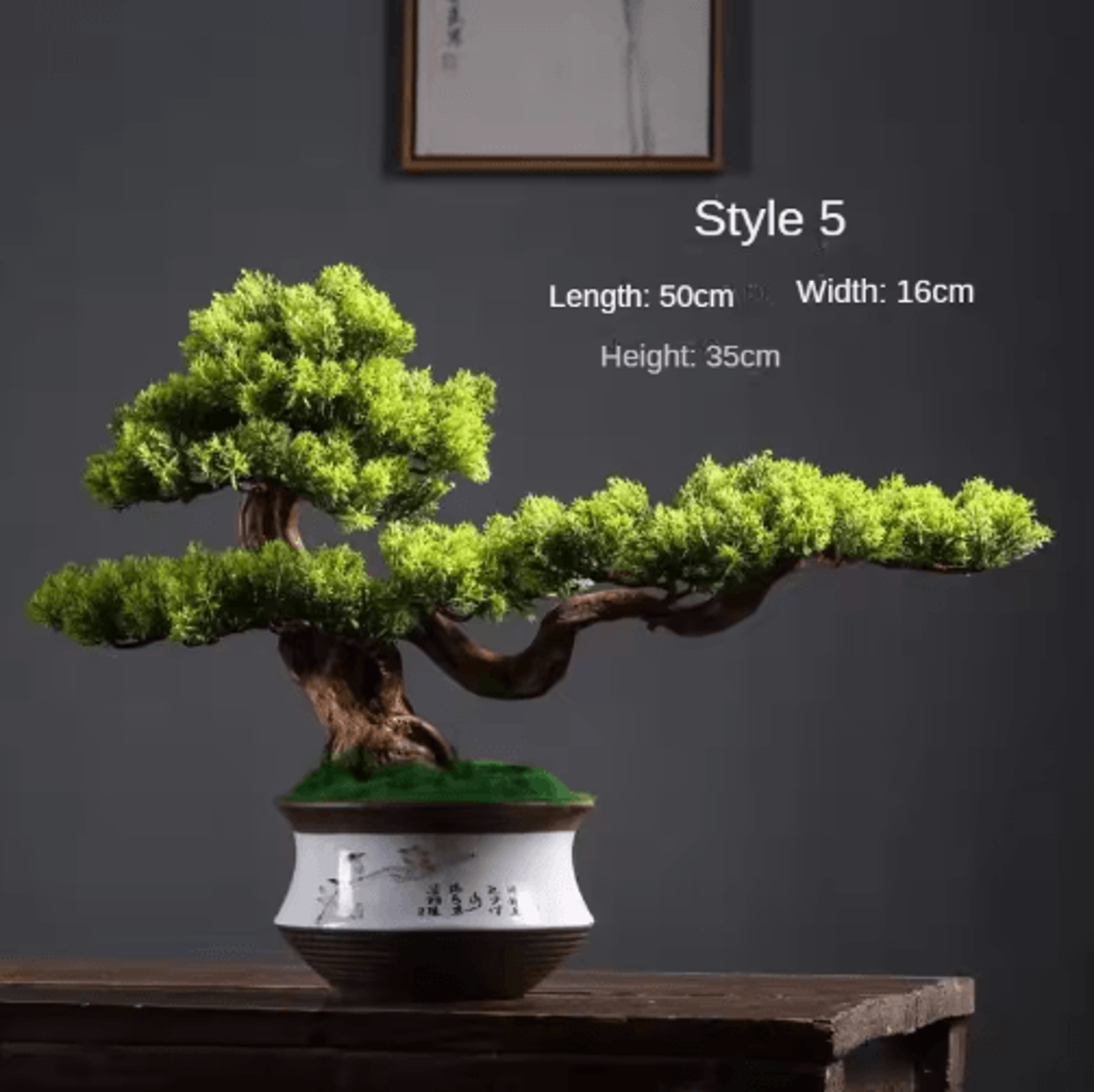 Artificial Pine Bonsai Tree Mini Desktop Landscaping Decor For Home  Office 5