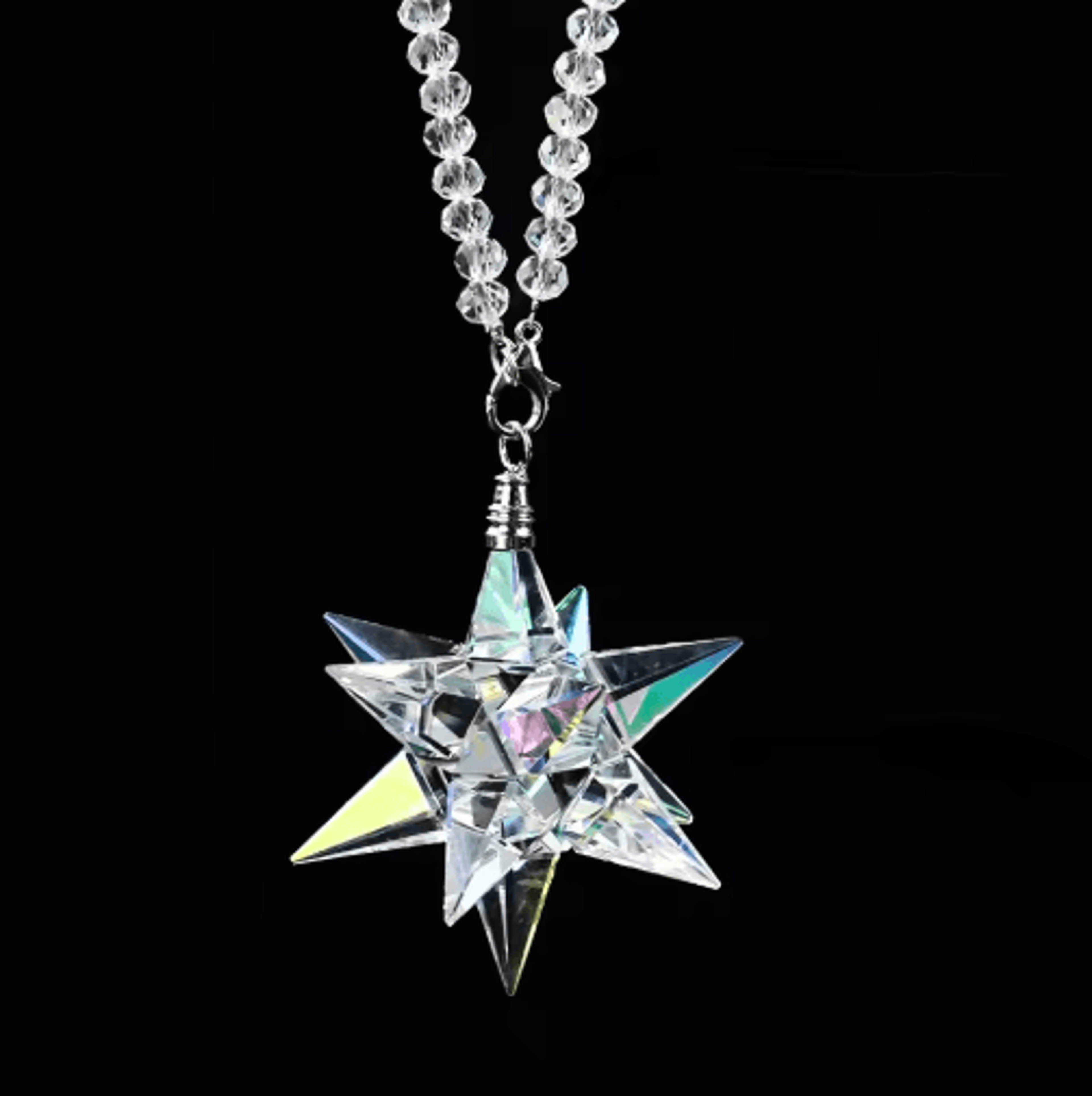 AB Crystal Meteor Hanging Pendant  Rainbow Maker Car Mirror Decor 0