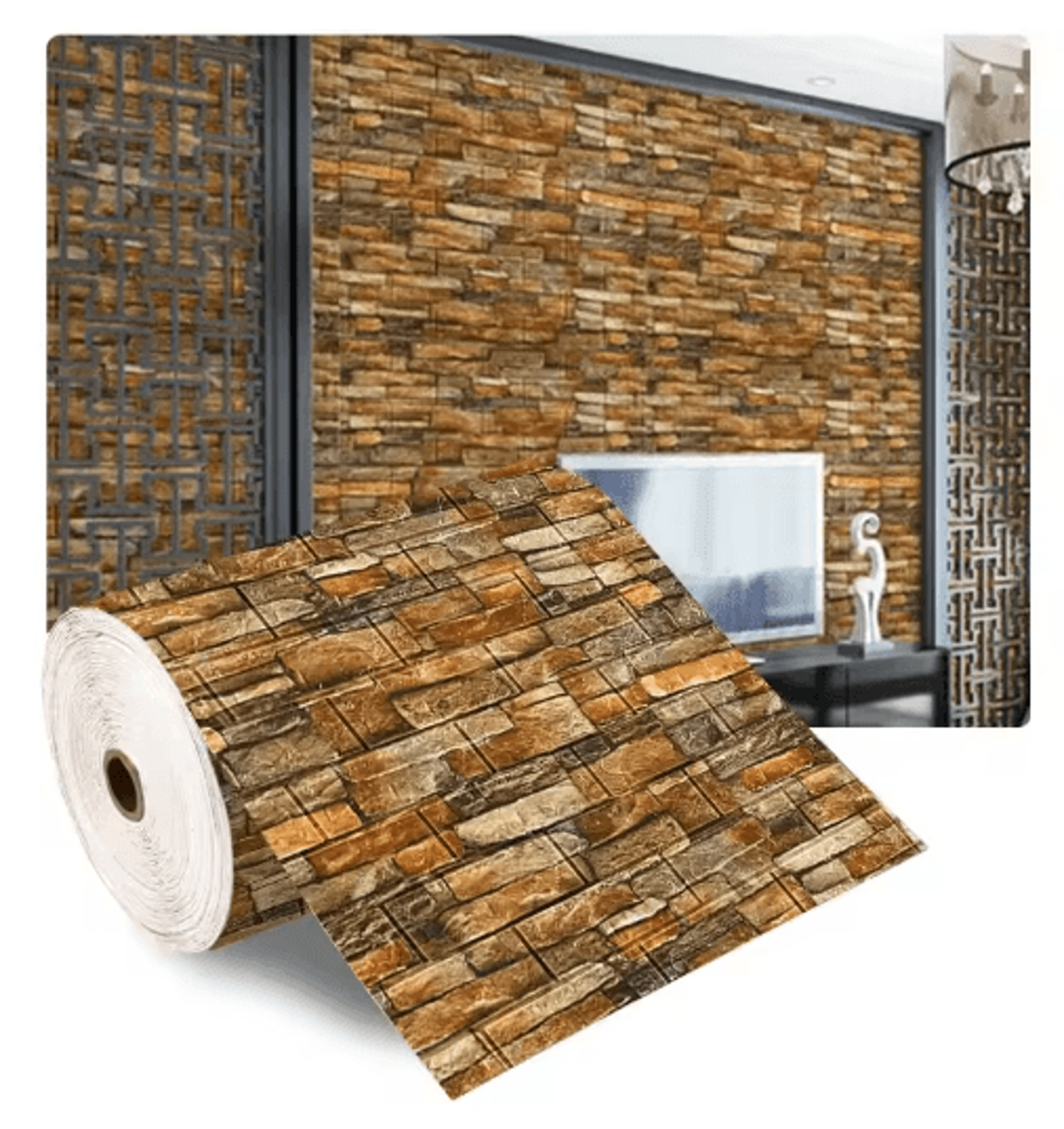 3D Foam Brick Wall Panels Self Adhesive Waterproof Wall Decor For Living Room 16