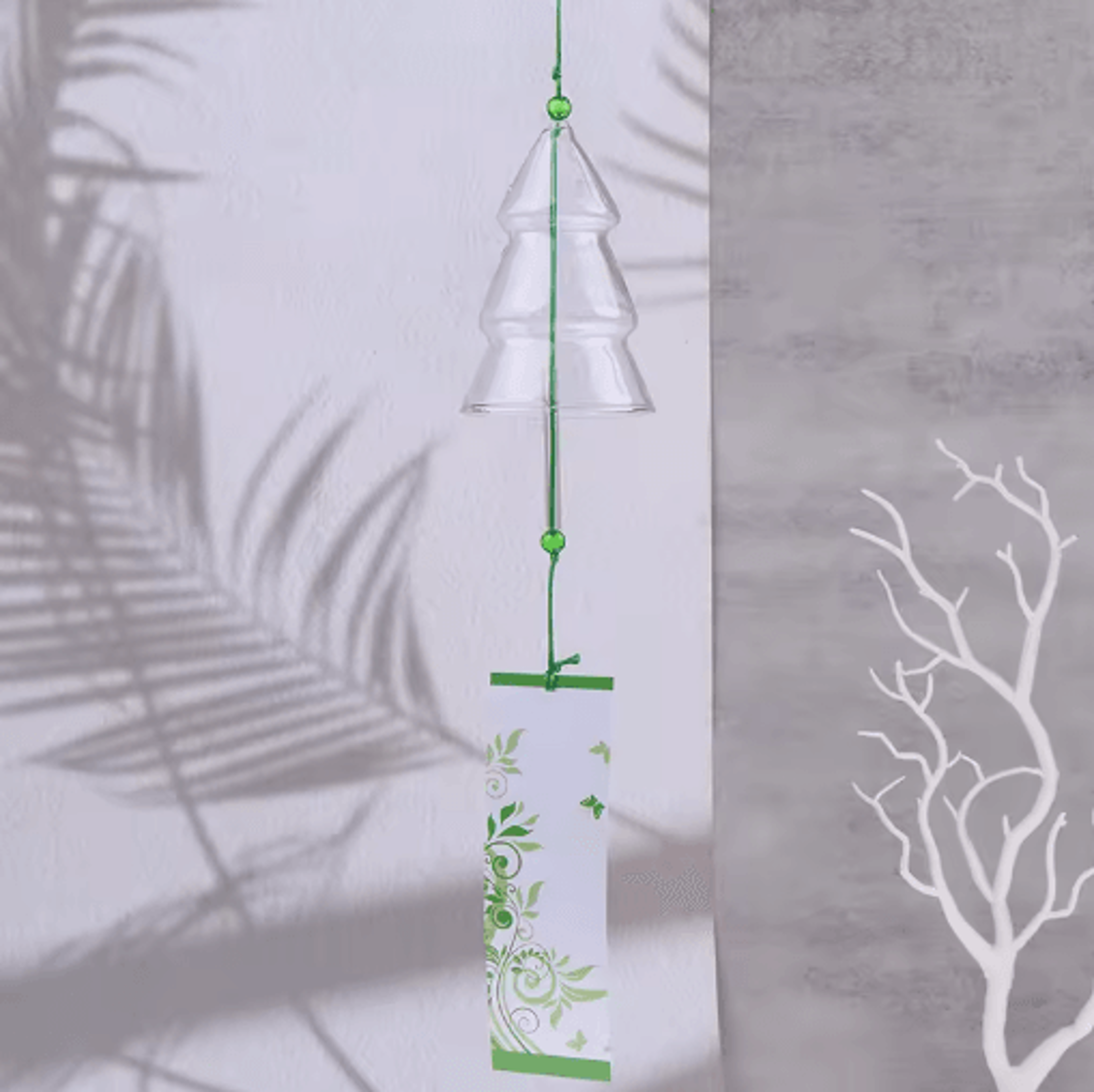 Transparent Glass Wind Chimes  Japanese Style Hanging Wind Bell Decor 6