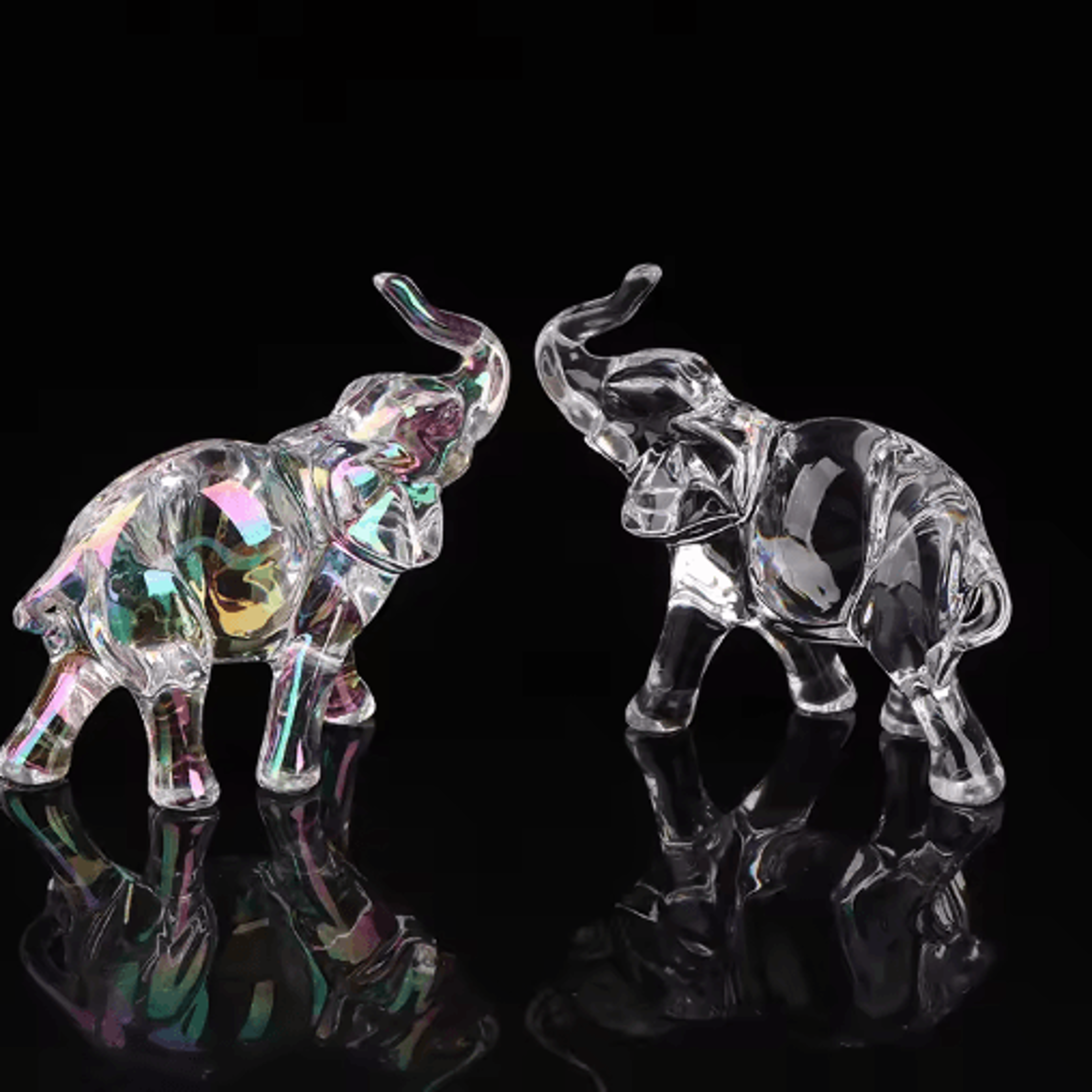 crystal elephant figurine cute mini baby elephant desk ornament
