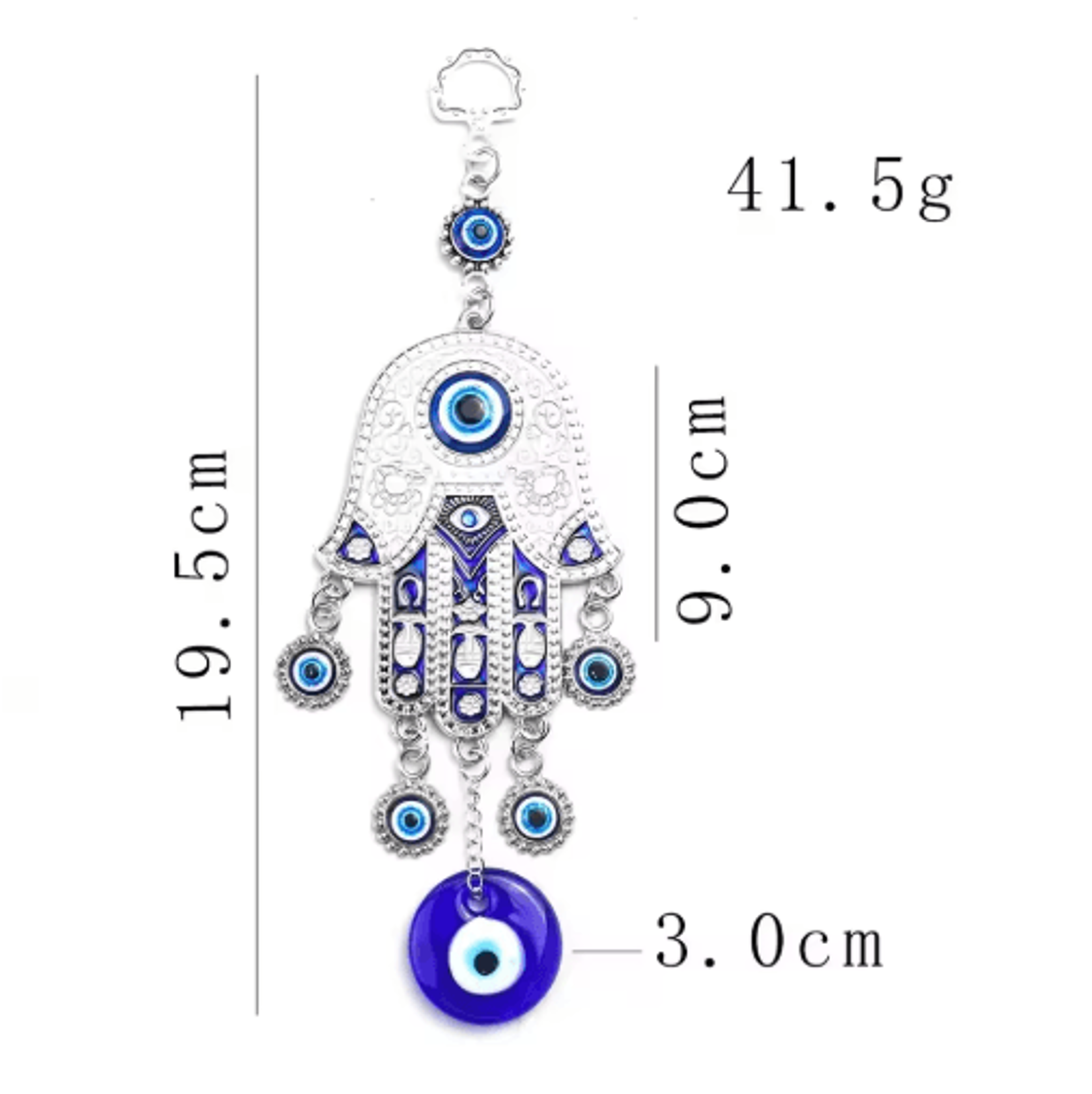 Hamsa Hand Evil Eye Wall Decor  Geometric Wind Chime For Peaceful Spaces 1
