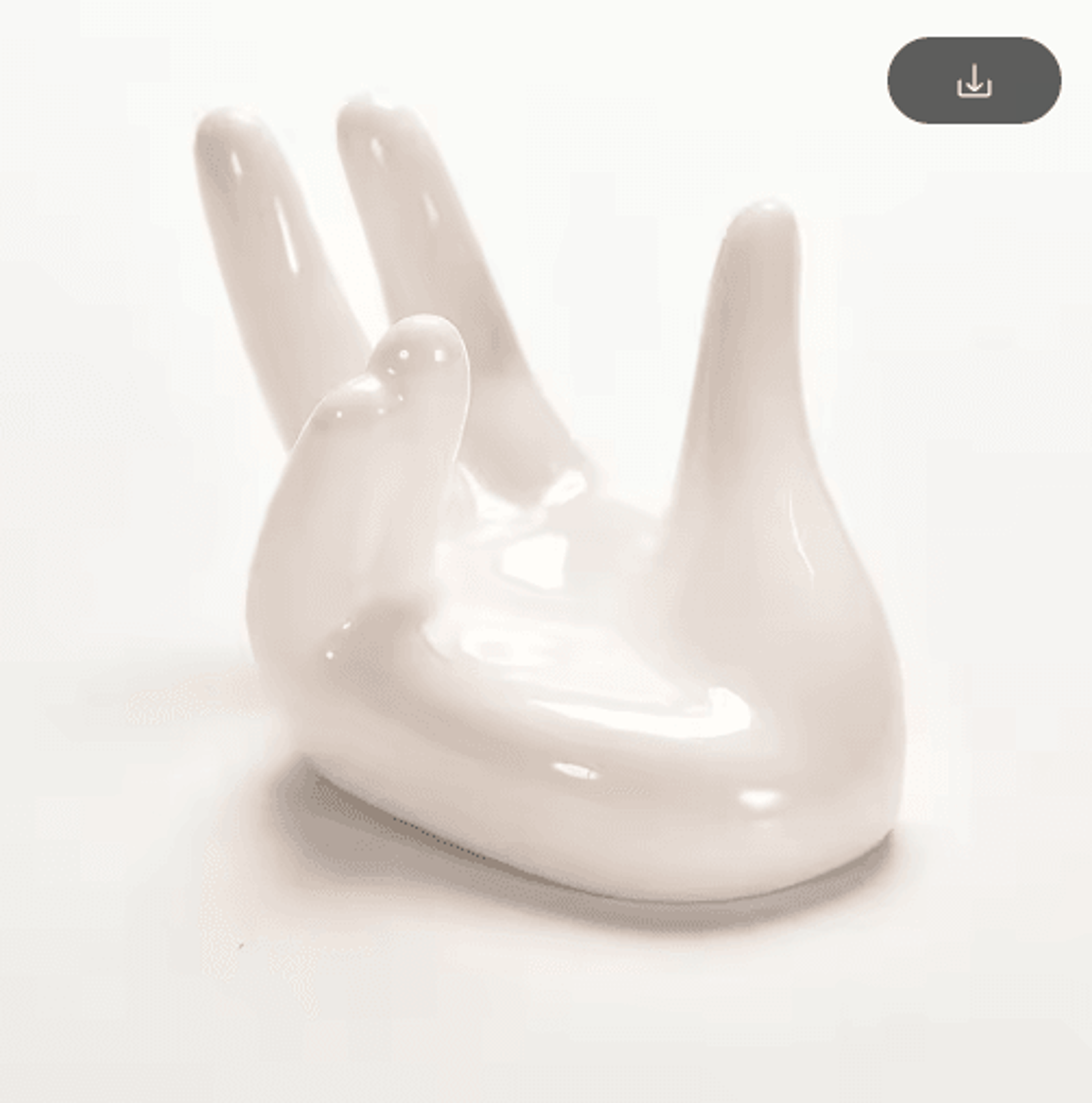 White Ceramic Air Plant Holder  Chic Tillandsia Display For Modern Spaces 1