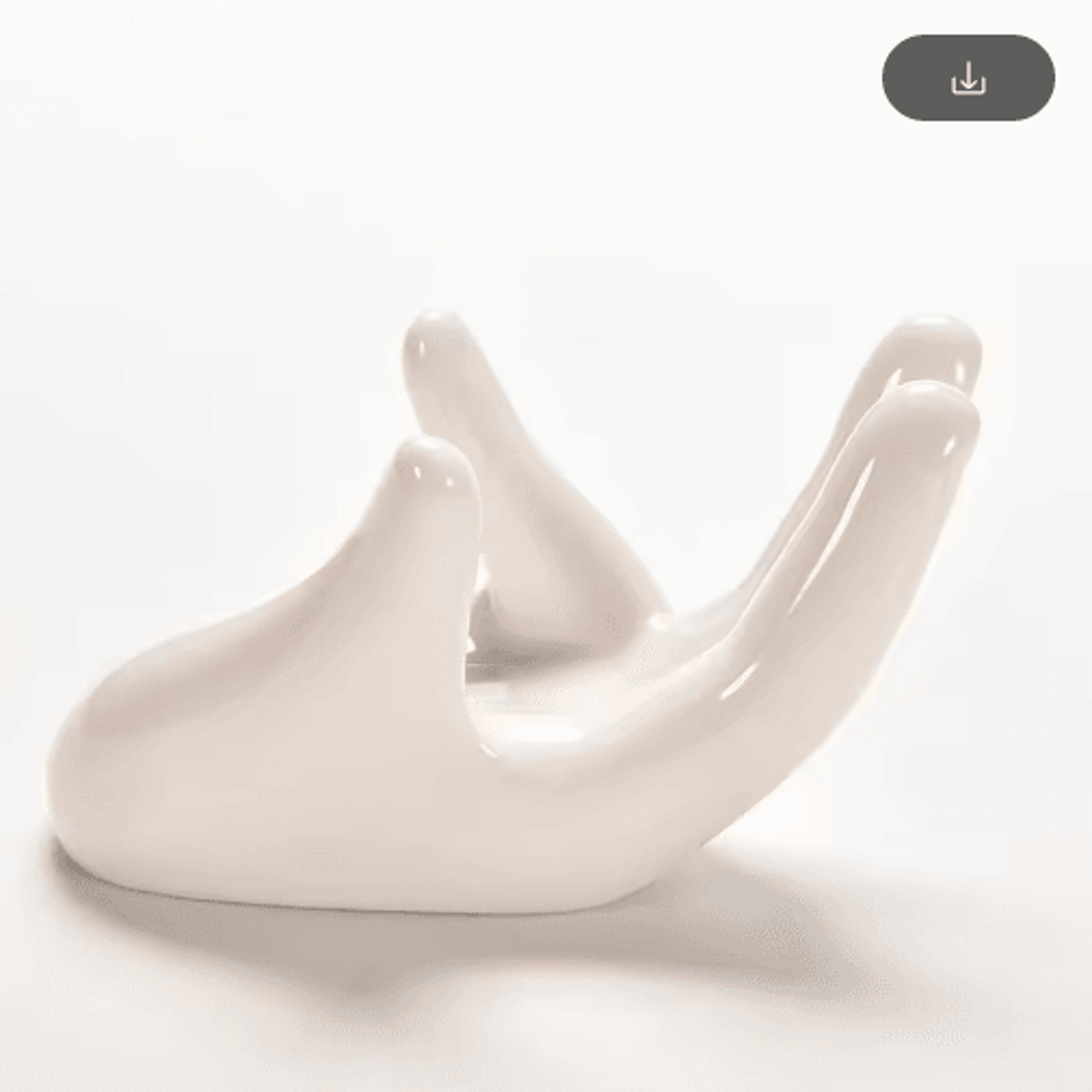 White Ceramic Air Plant Holder  Chic Tillandsia Display For Modern Spaces 3