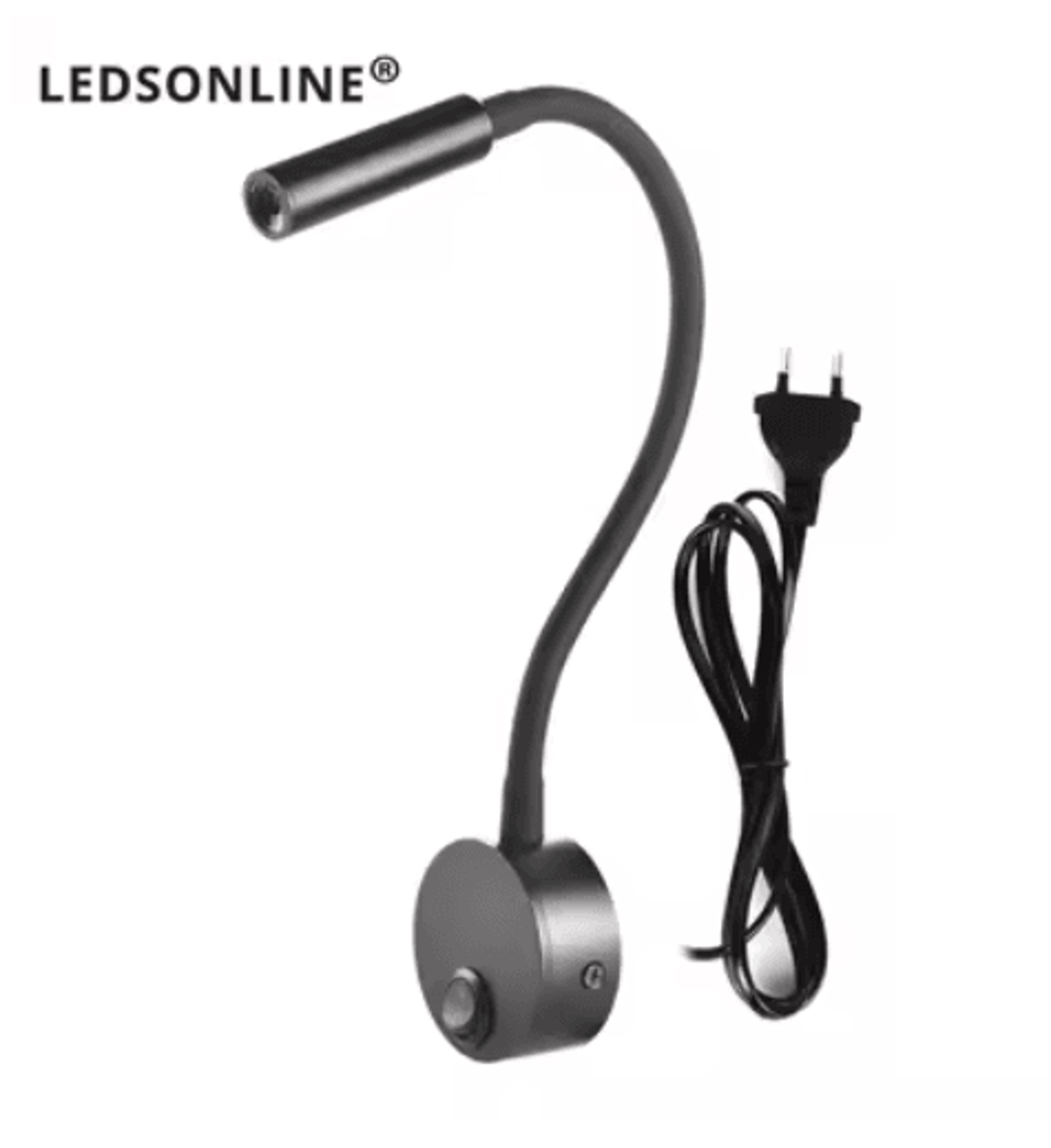 Flexible Gooseneck Bedside Reading Light  Wall Sconce Clamp Lamp With Switch 1