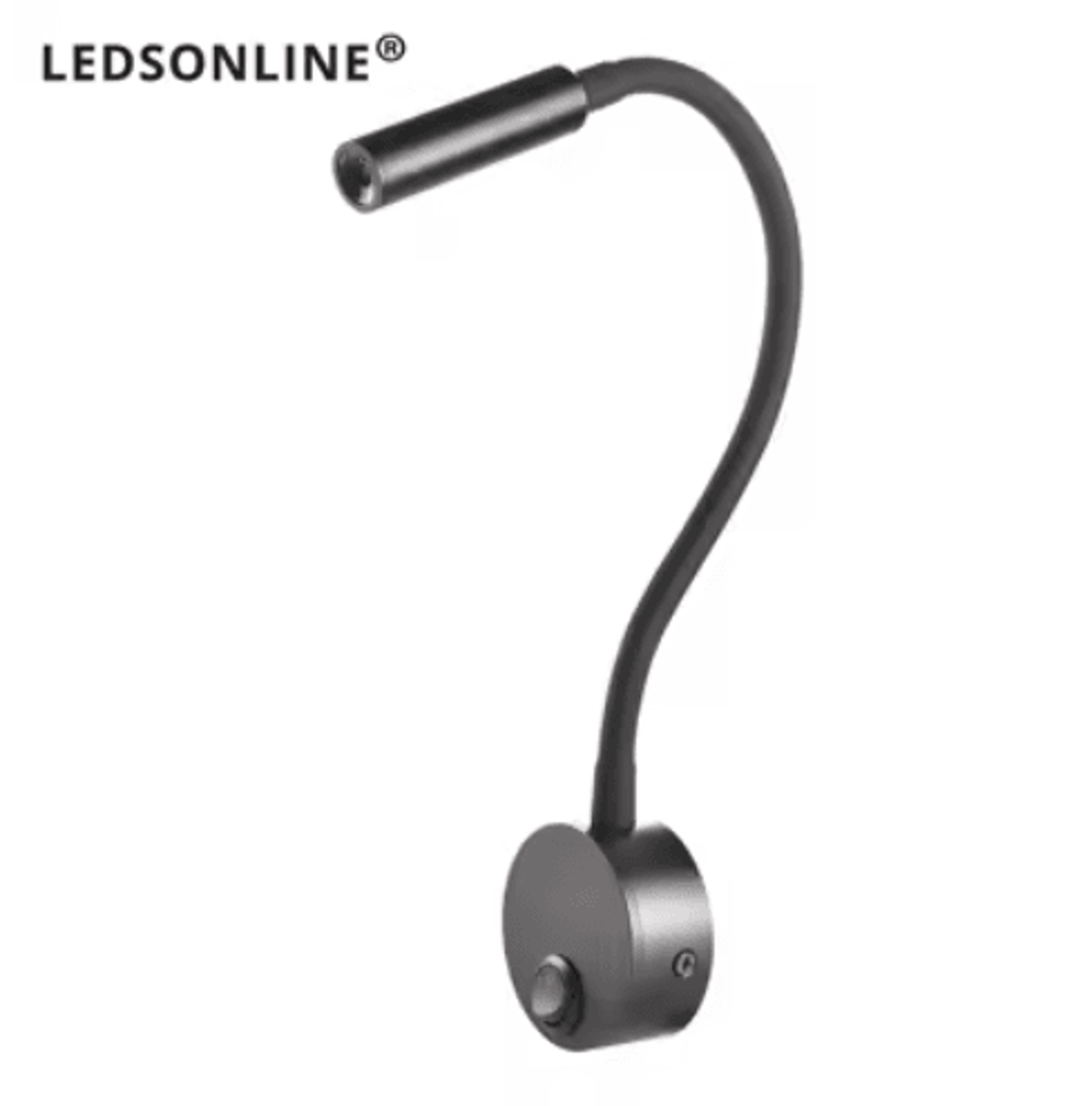 Flexible Gooseneck Bedside Reading Light  Wall Sconce Clamp Lamp With Switch 2
