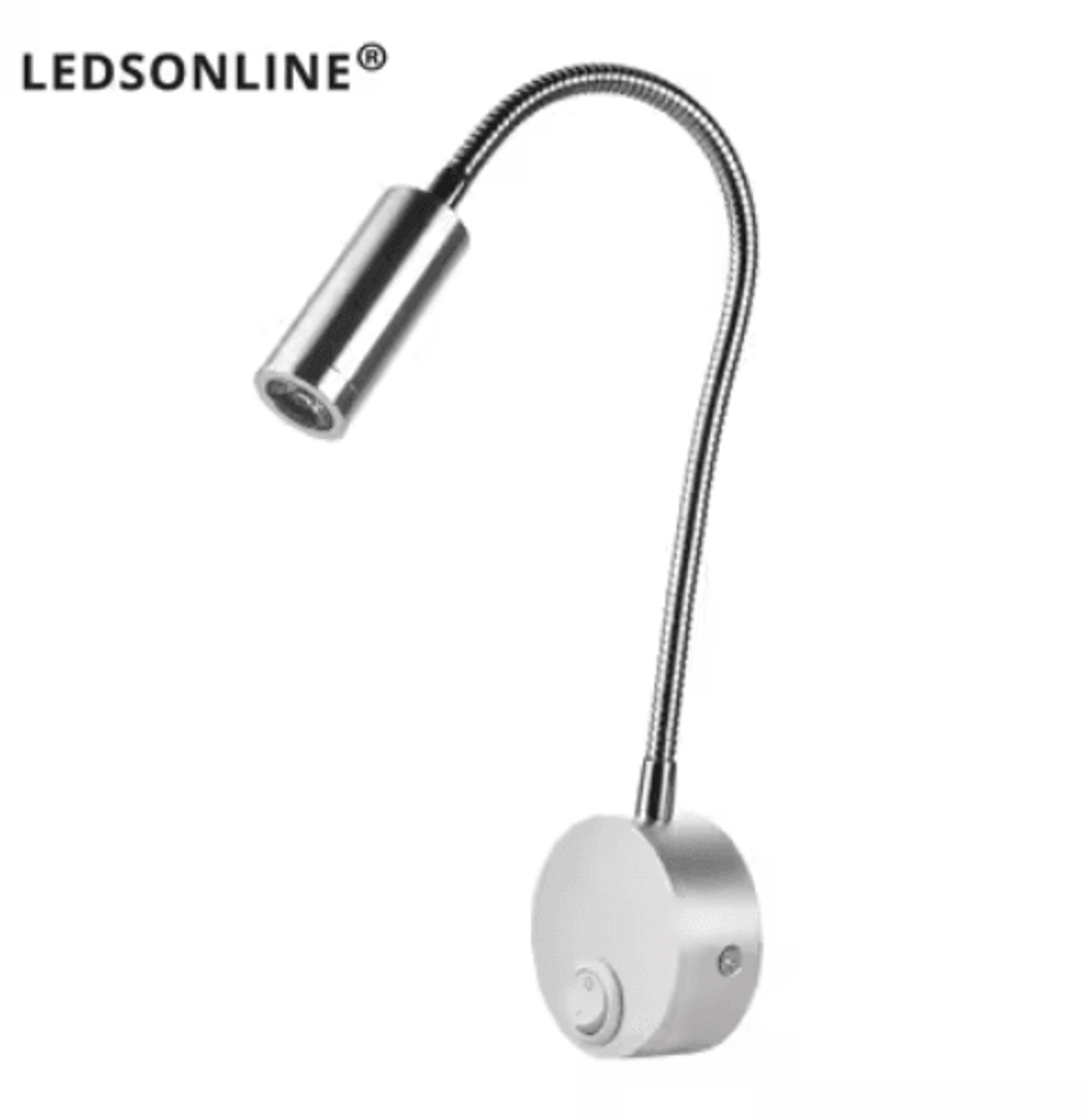 Flexible Gooseneck Bedside Reading Light  Wall Sconce Clamp Lamp With Switch 7