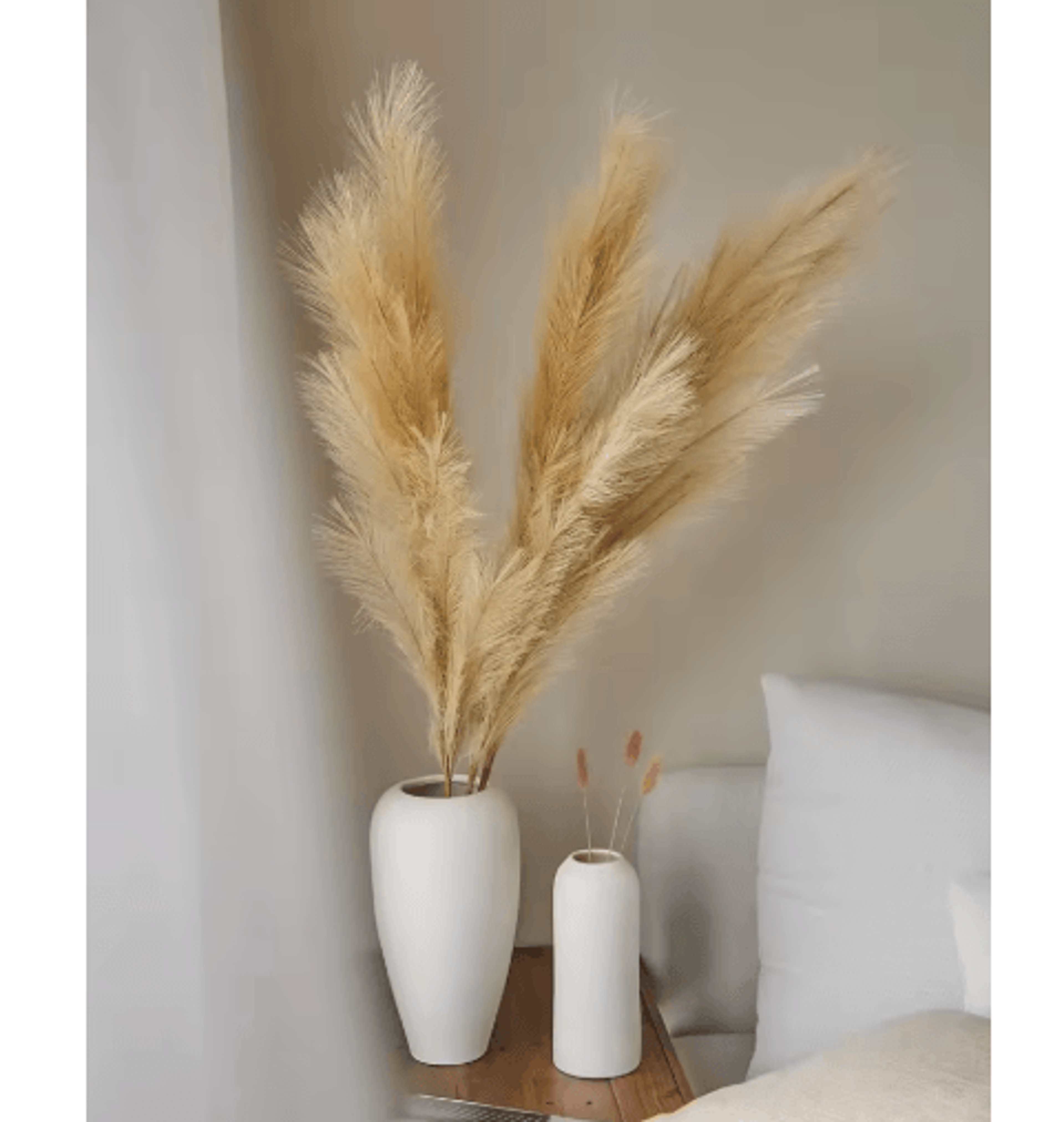 Large Artificial Pampas Grass  Tall Fluffy Stems For Elegant Boho Decor 18