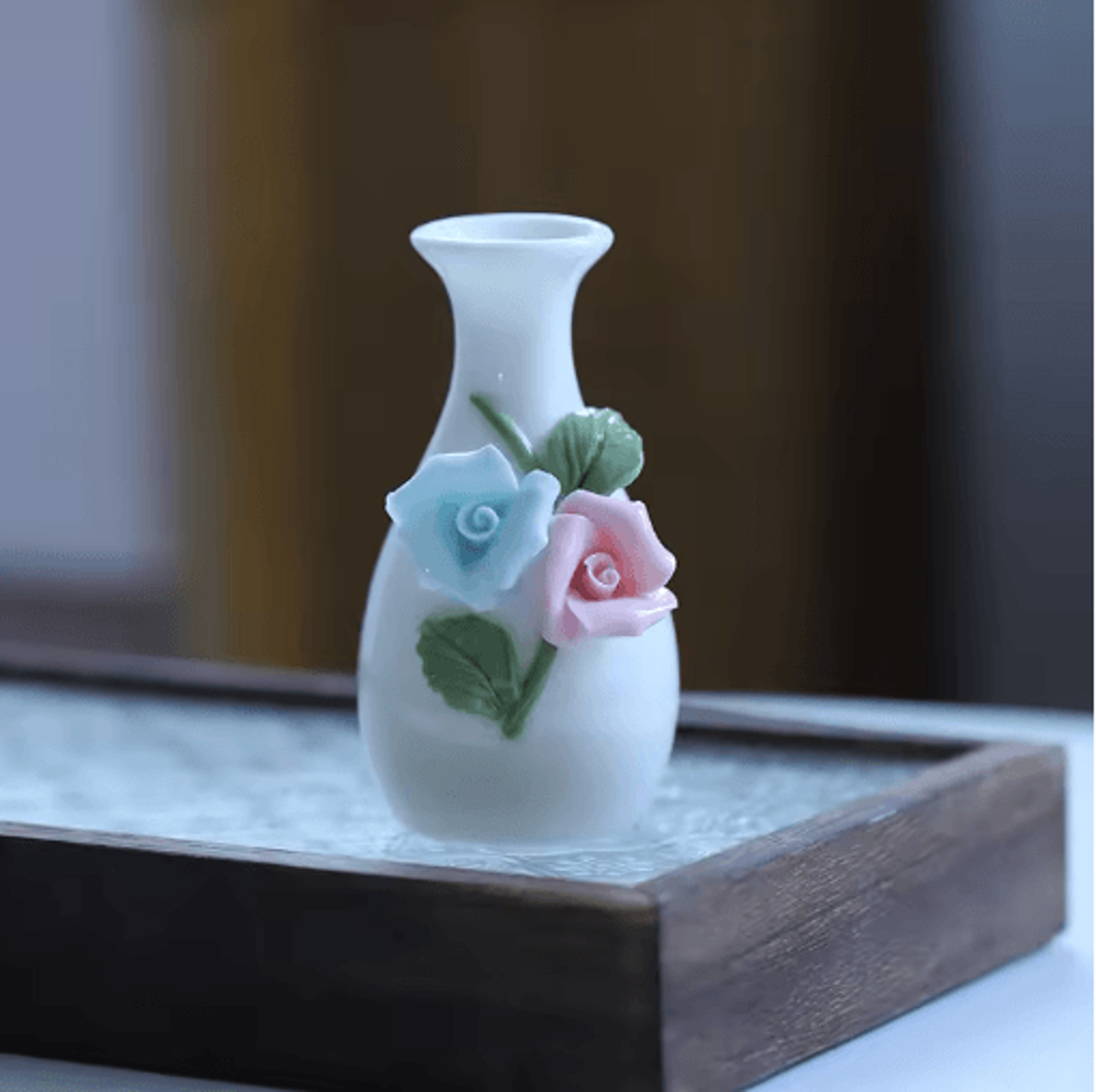 Chinese Style Ceramic Mini Vase Retro Toothpick  Cotton Swab Holder 3