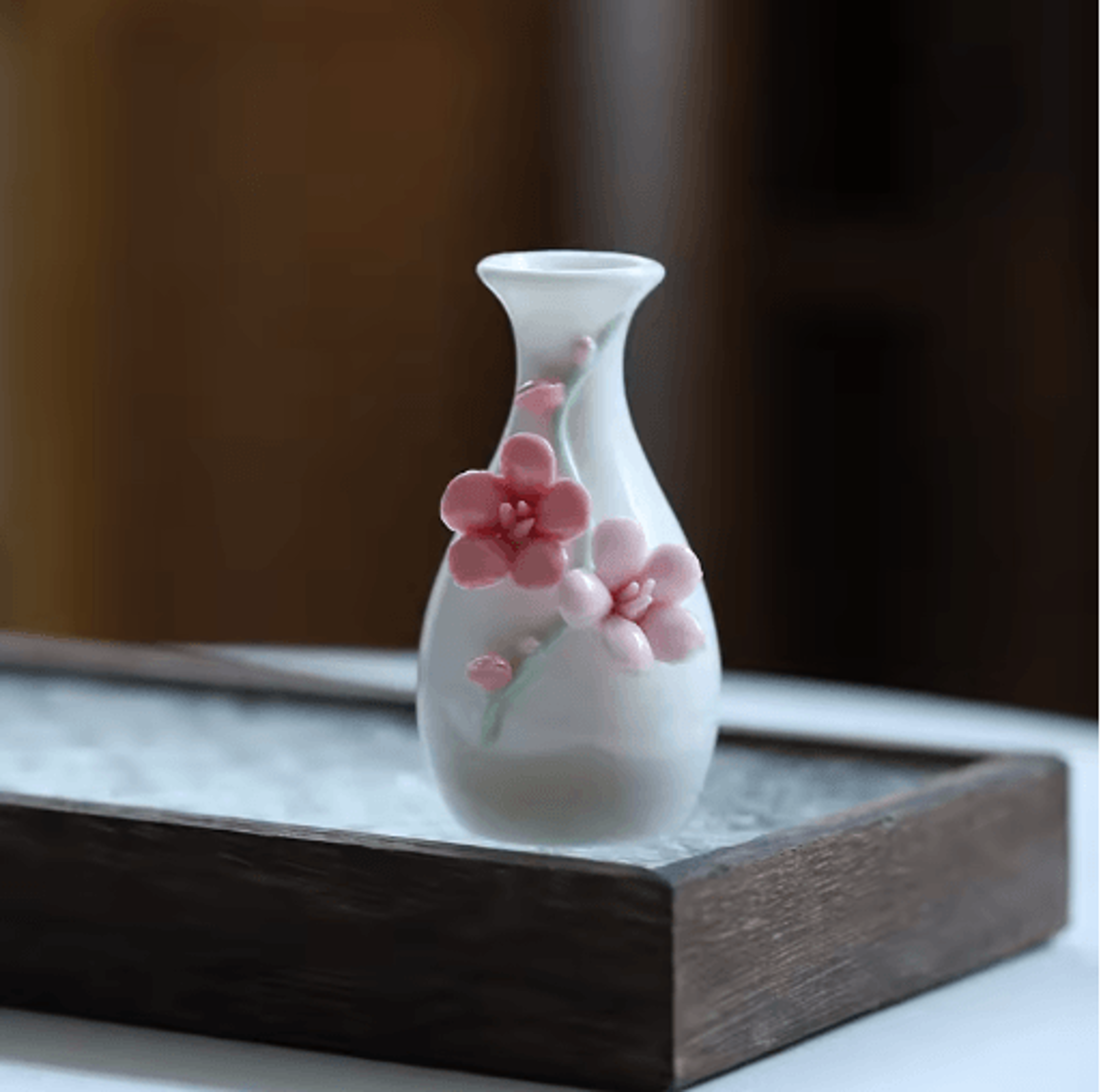 Chinese Style Ceramic Mini Vase Retro Toothpick  Cotton Swab Holder 7