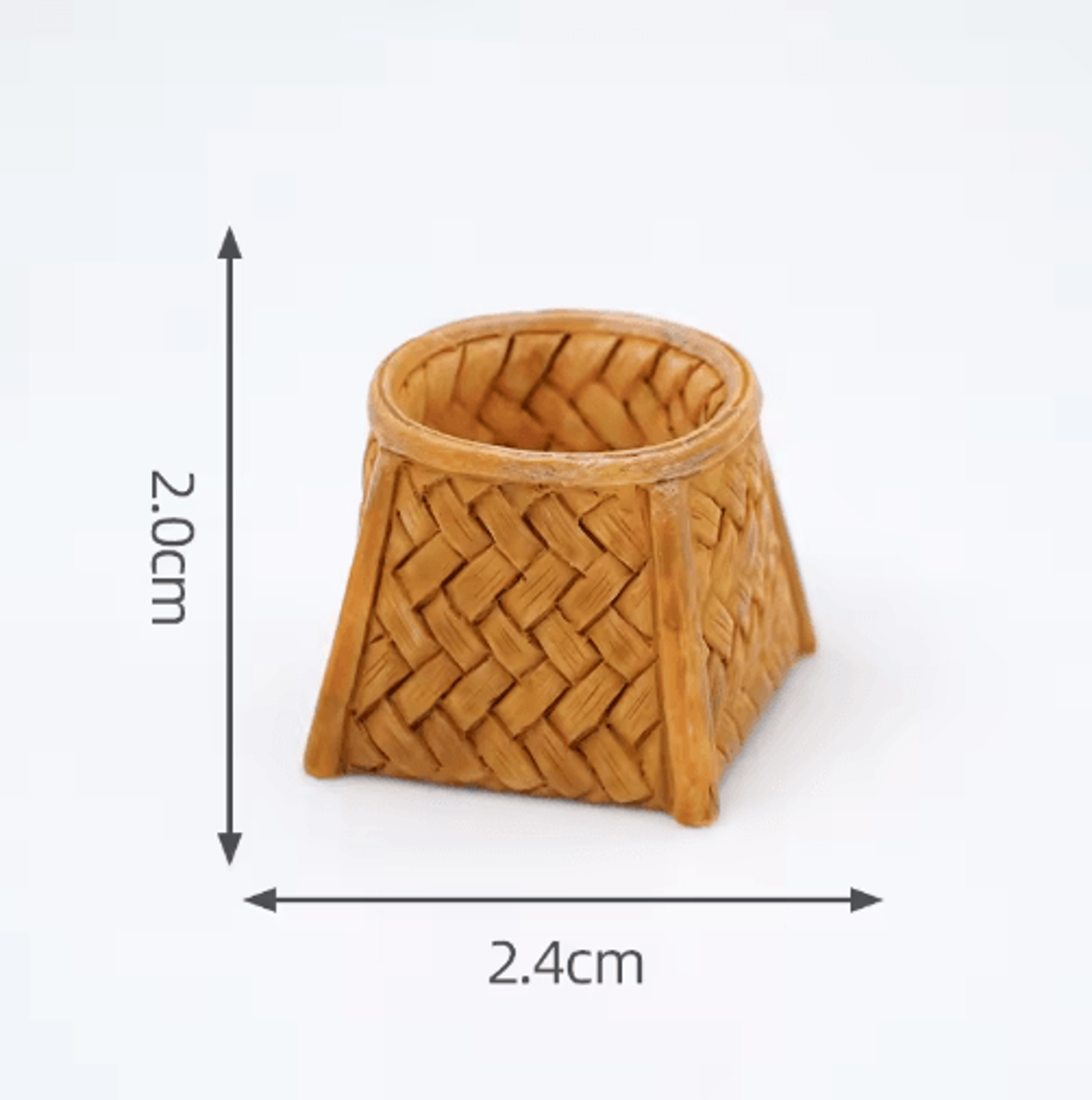 Mini Rattan Basket Model DIY Dollhouse Food Display  Kitchen Decor 9
