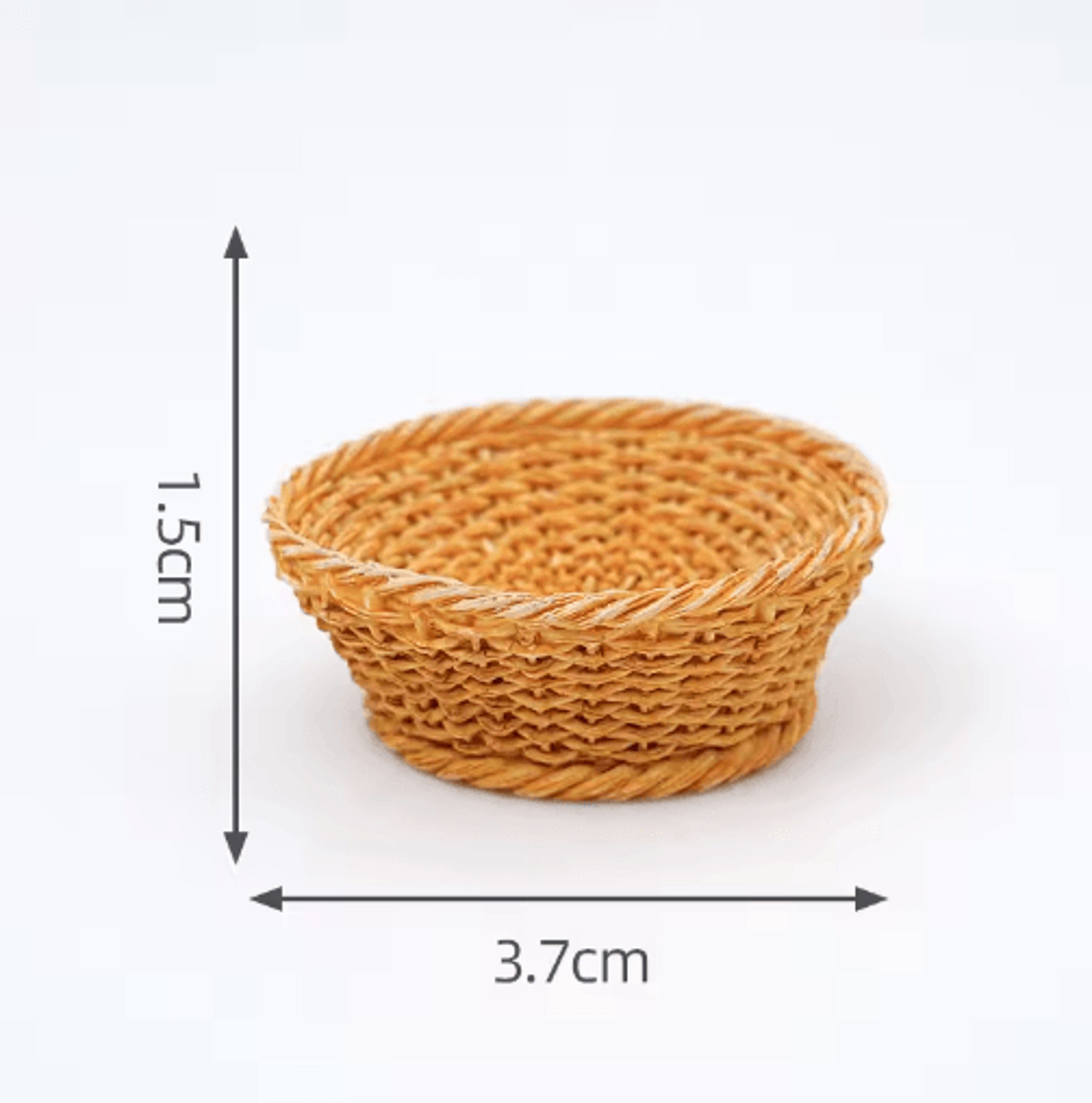 Mini Rattan Basket Model DIY Dollhouse Food Display  Kitchen Decor 12