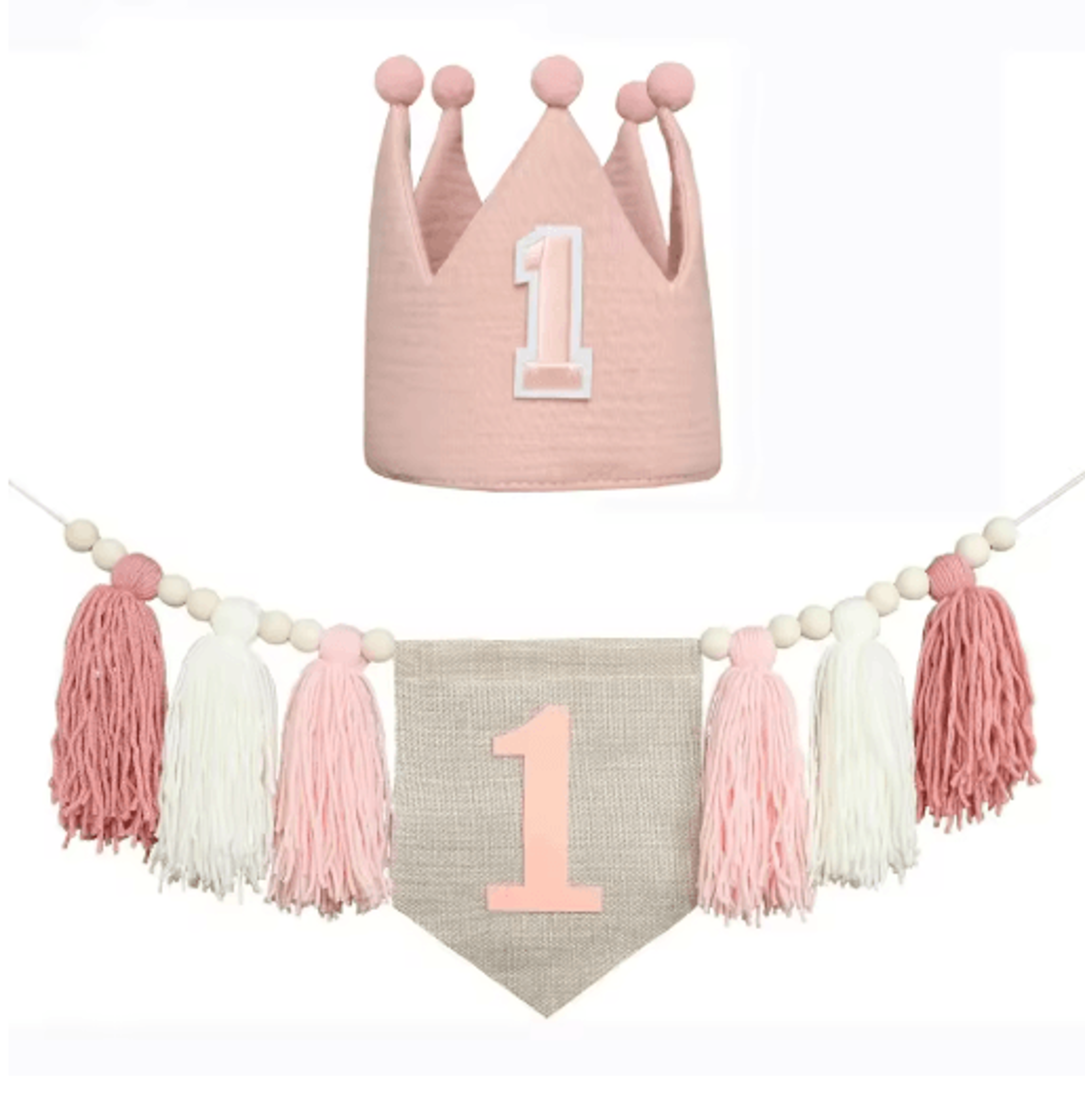 Boho 1st Birthday High Chair Banner Baby First Birthday Party Decor 13