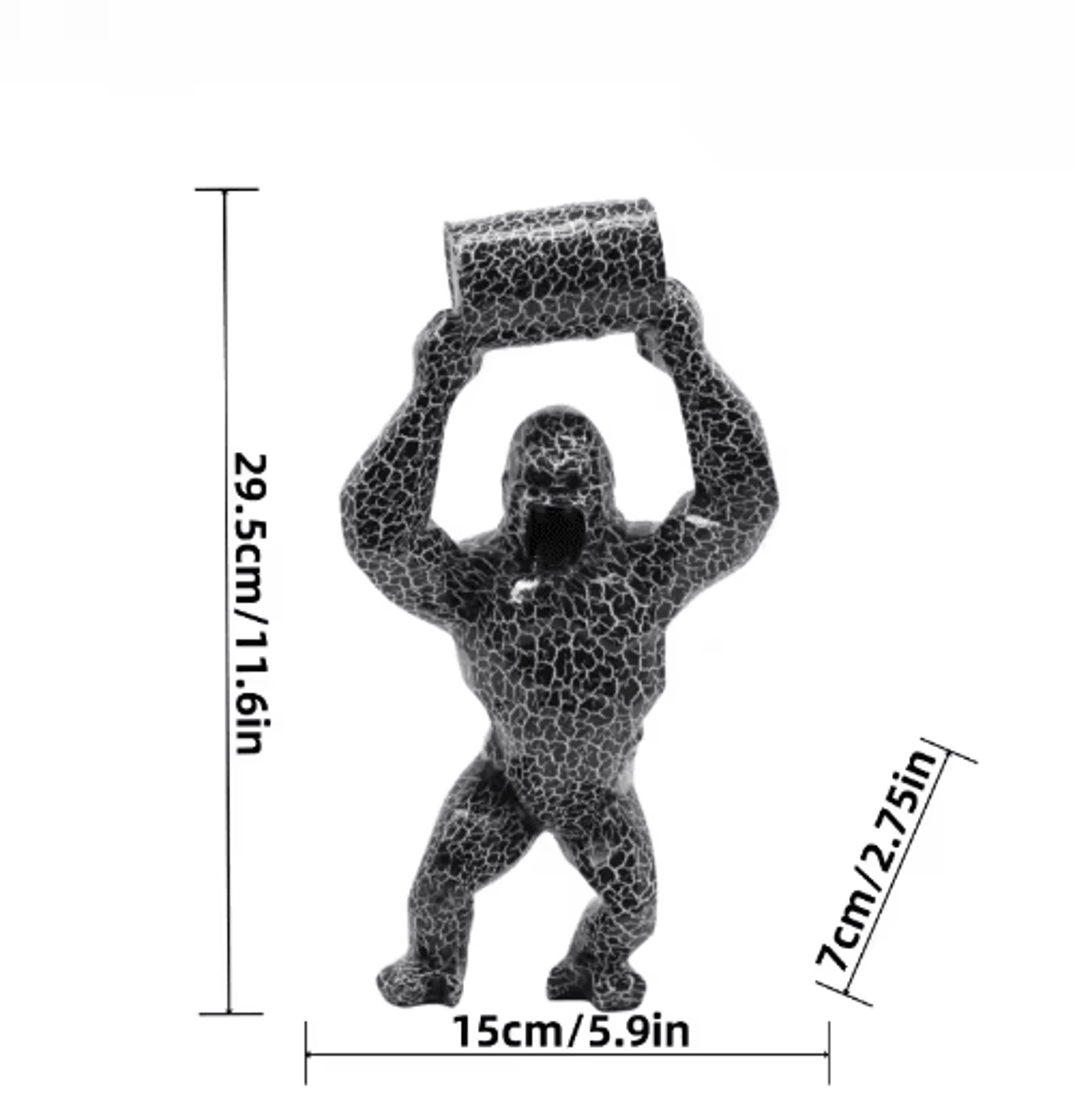Creative Gorilla Resin Sculpture  Modern Animal Statue For Living Room Decor 4