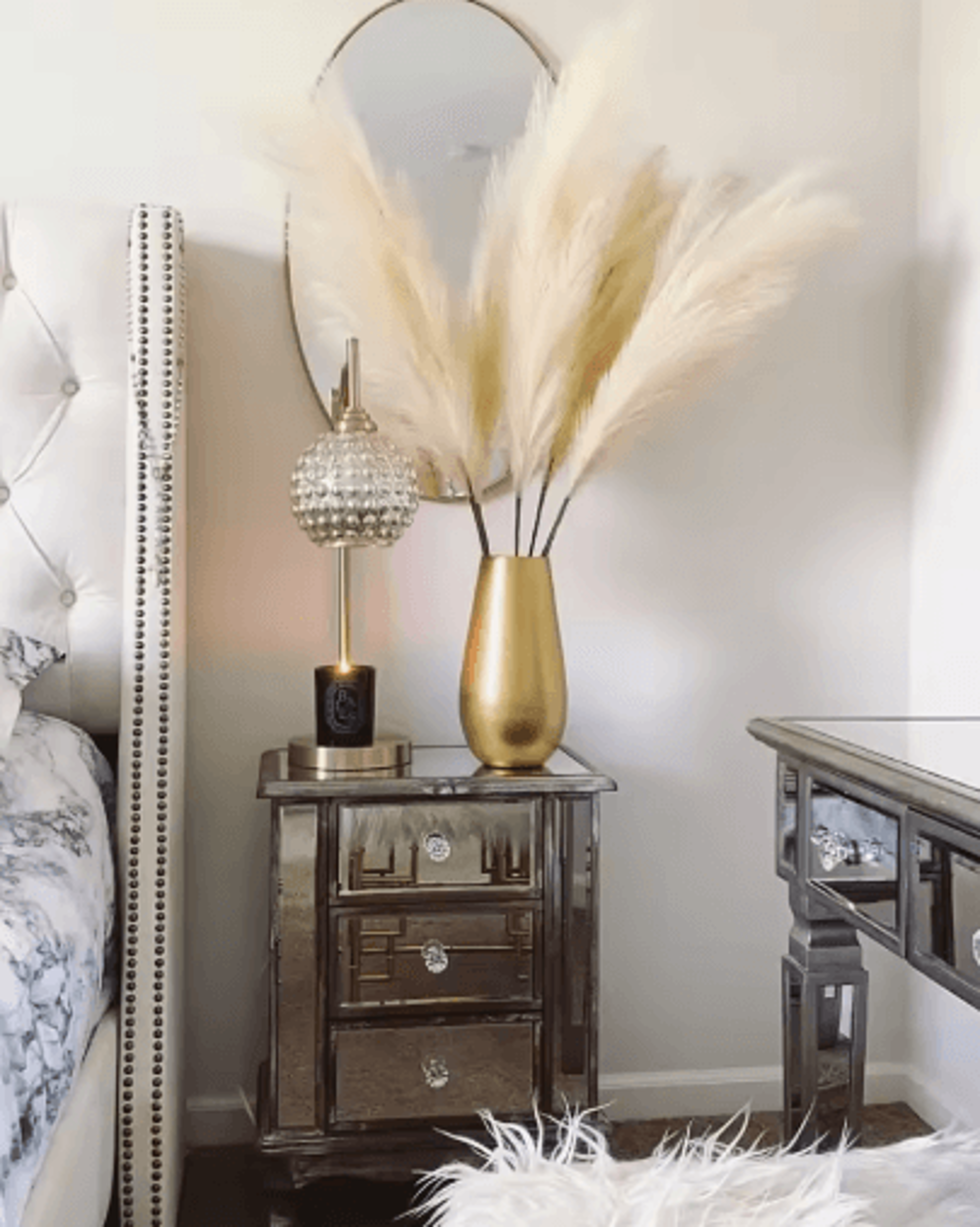 Large Artificial Pampas Grass 120cm Tall Fluffy Stems For Boho Home Decor 19