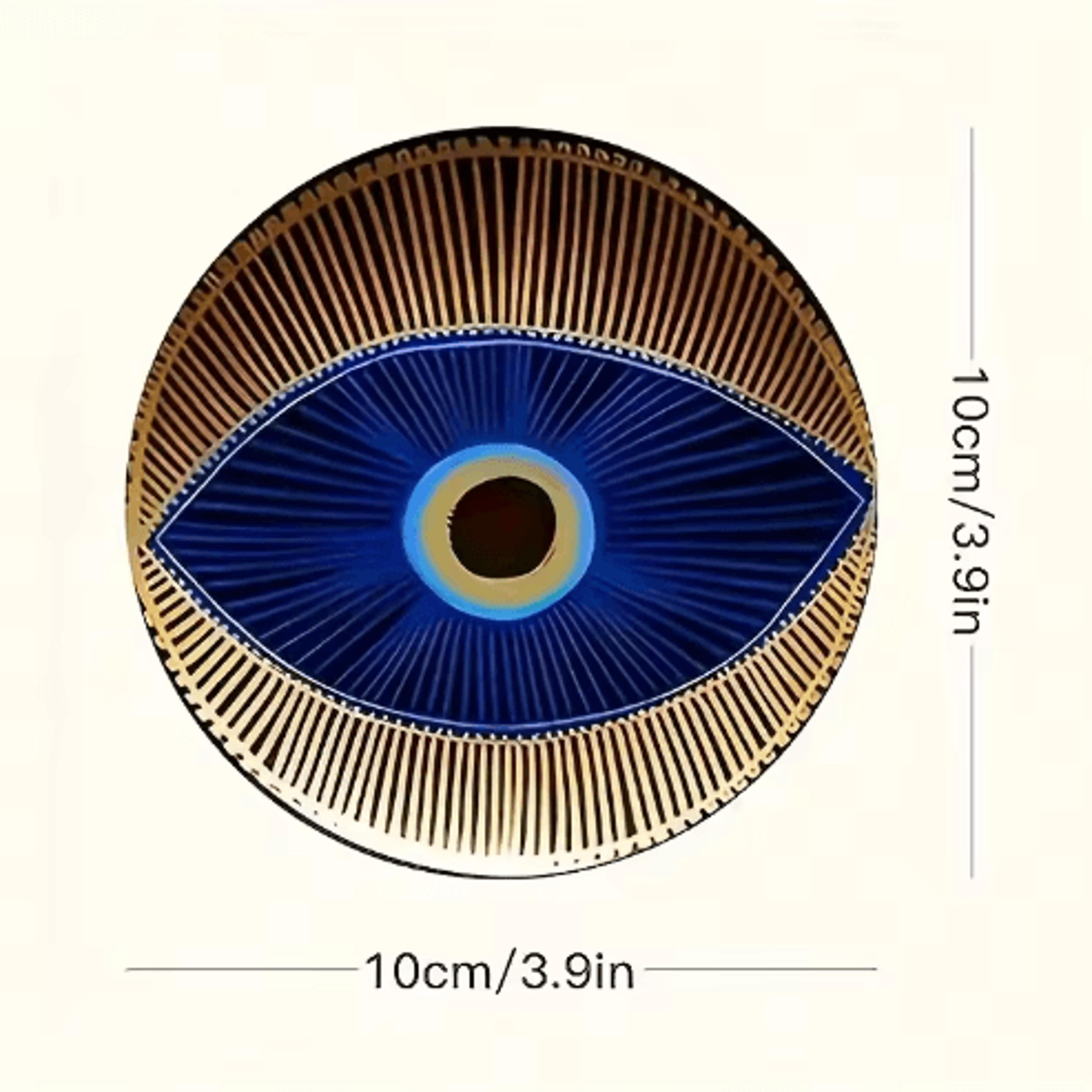 6PCS Wooden Coasters Set Evil Eye Decorative Heat Resistant Mug Mats 2