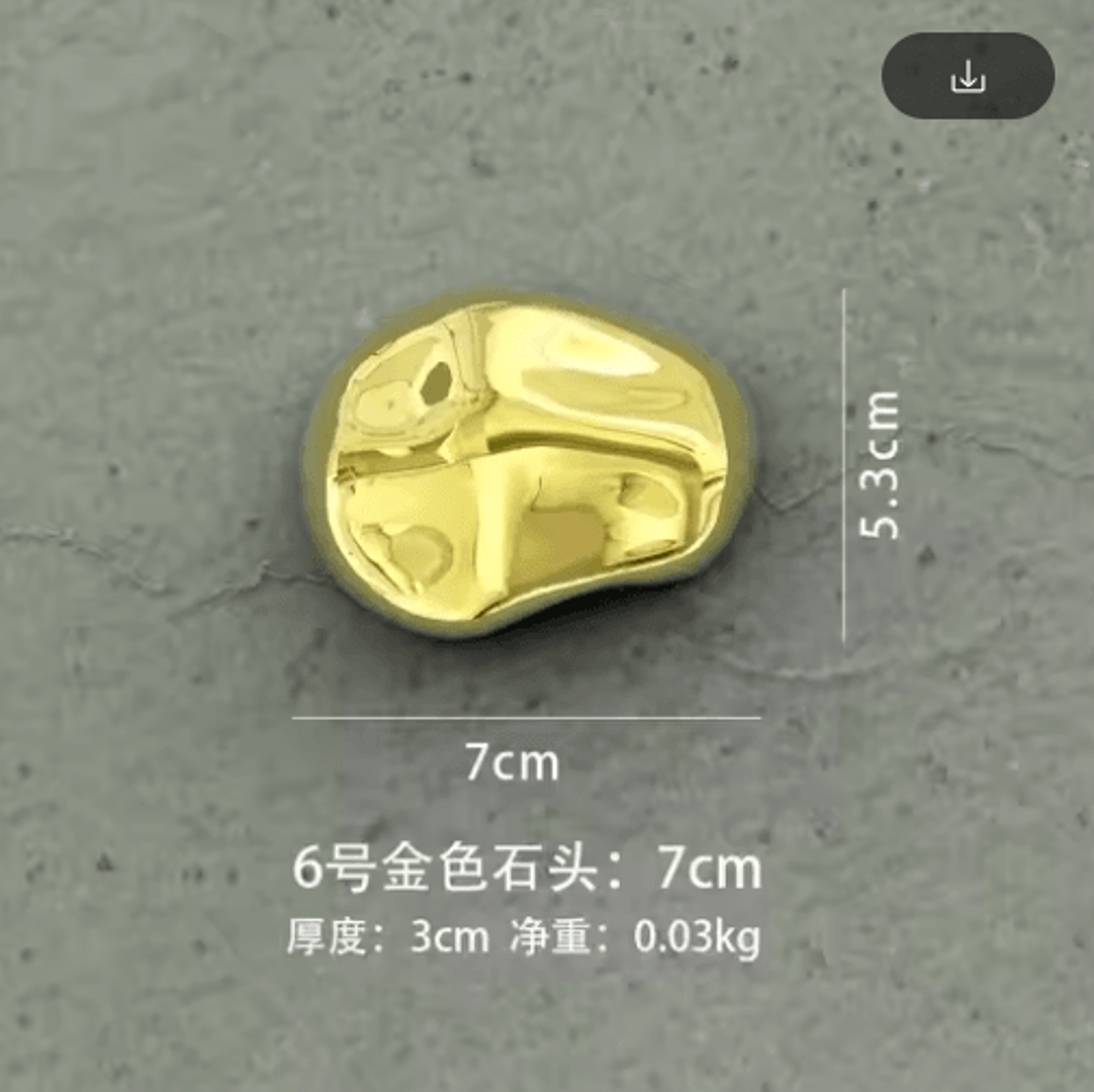 Luxury 3D Stone Wall Decor  Golden Simulation Stone Hanging Accent 22