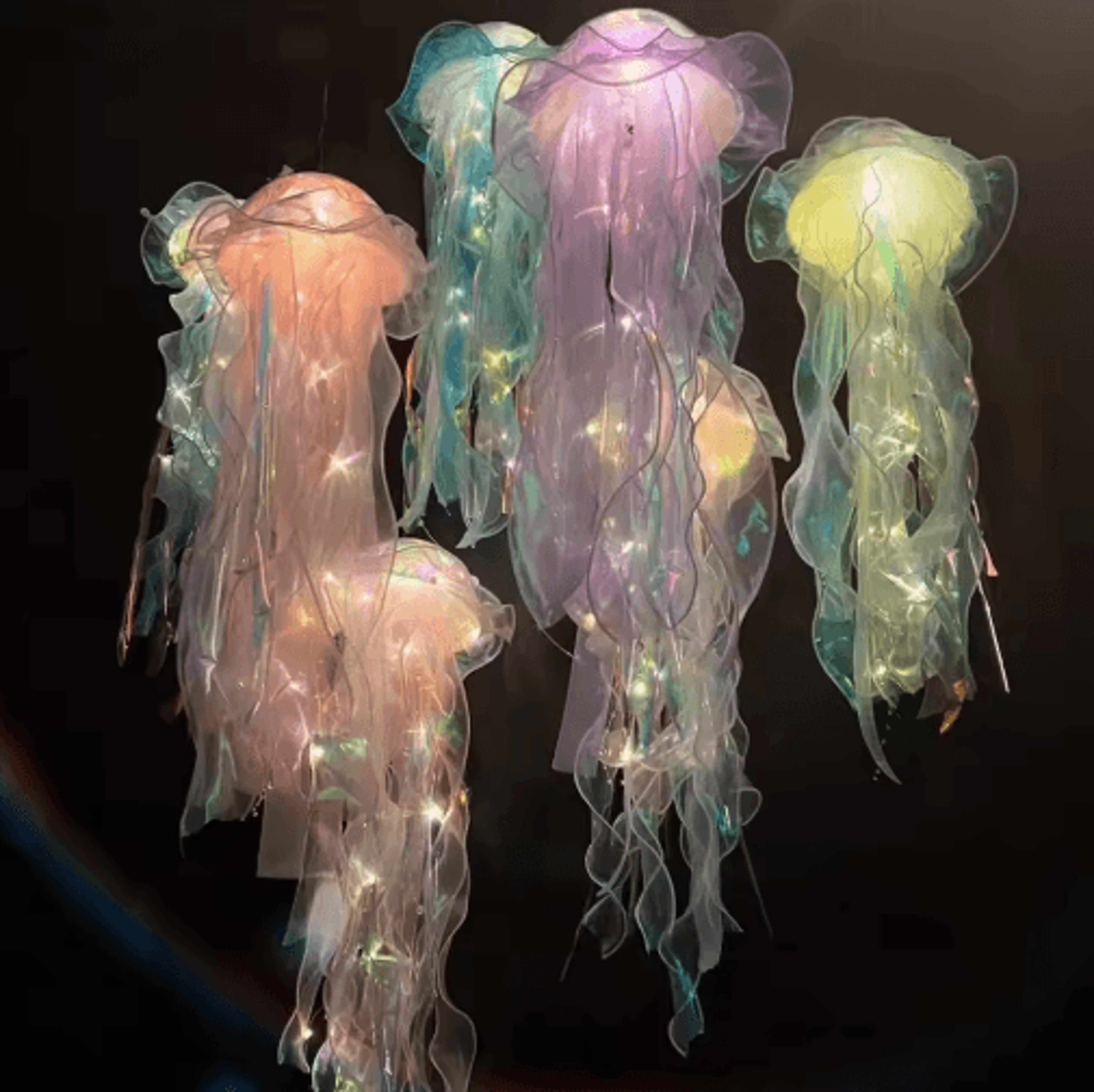DIY Jellyfish Night Light  OceanThemed Hanging Lamp For Bedroom  Party Decor 6
