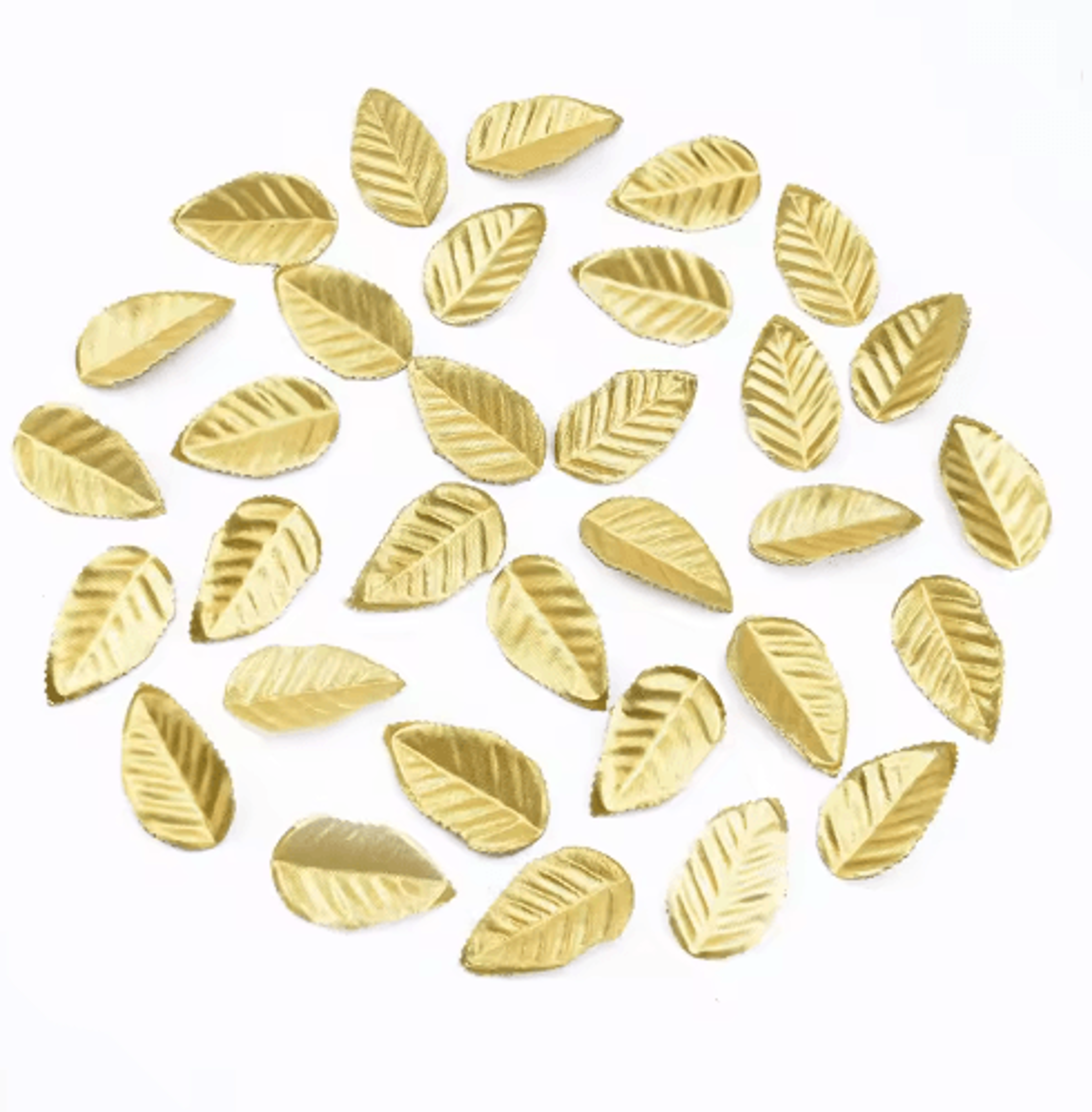 100pcs Gold Artificial Leaves  Silk Leaf Decoration For Crafts Wreaths  Events 3