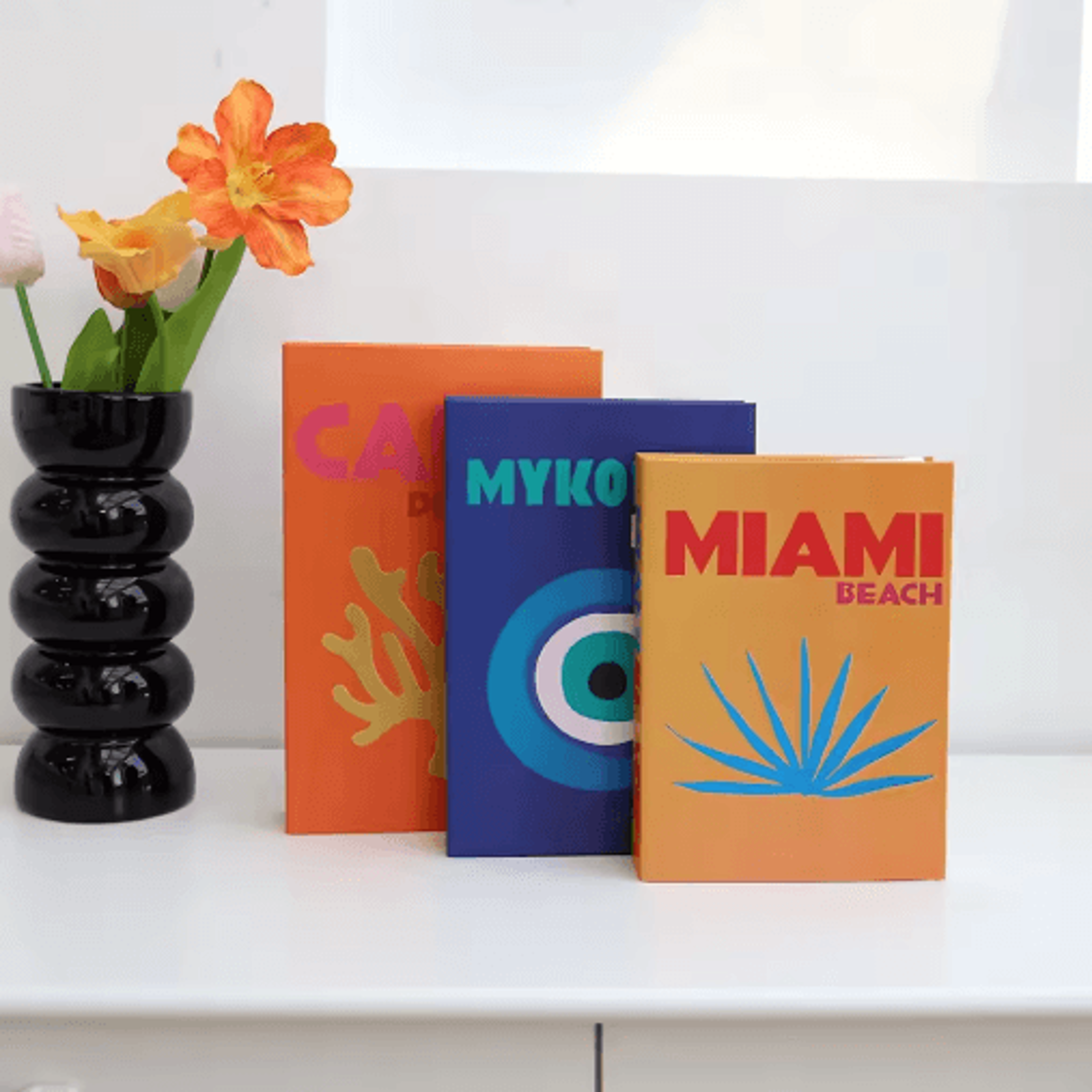 3Piece Decorative Fake Books Set  Modern Coffee Table  Bookshelf Styling Props 1