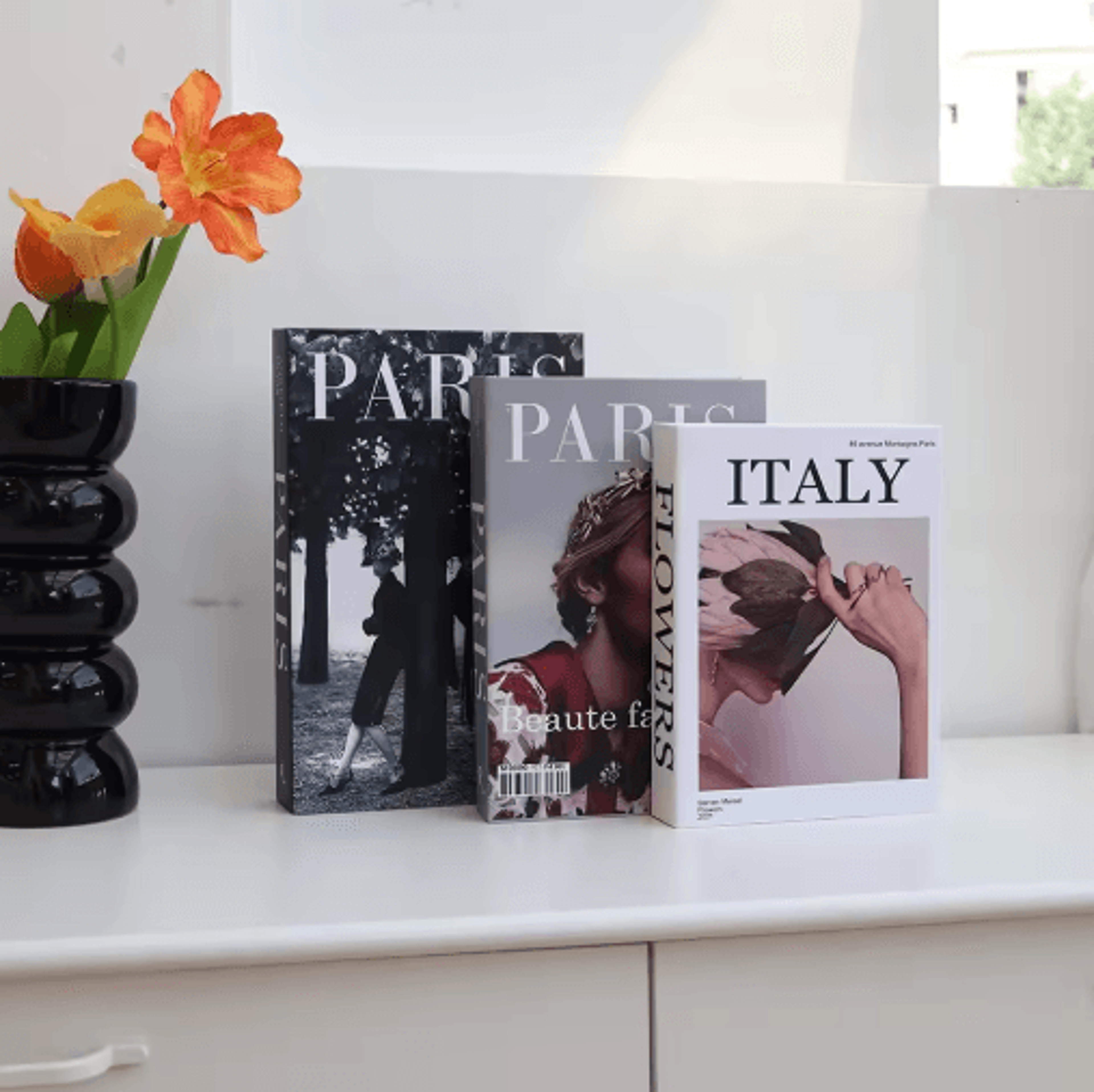 3Piece Decorative Fake Books Set  Modern Coffee Table  Bookshelf Styling Props 5