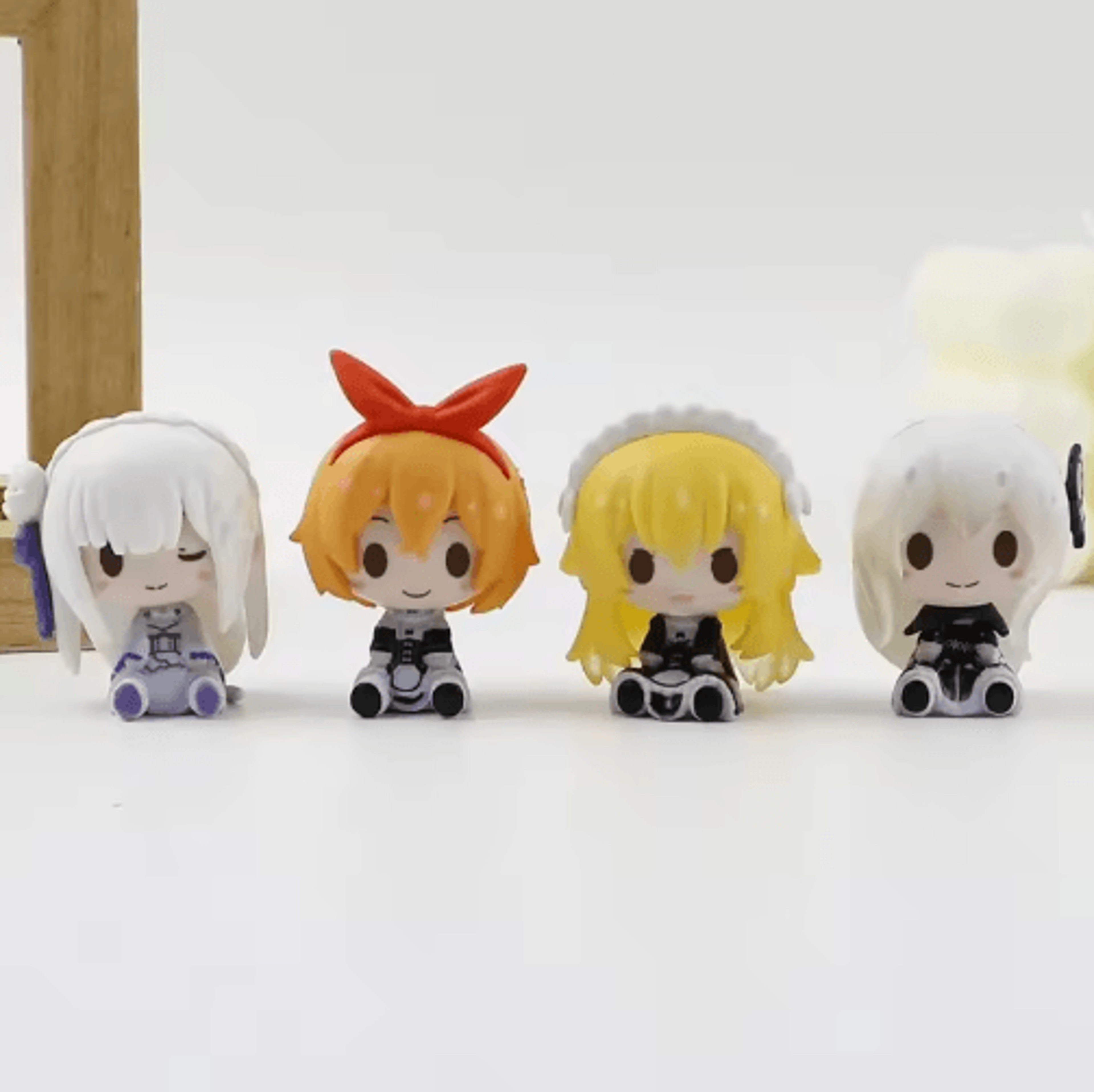 Cute Re Zero Rem Figure  Mini Emilia  Ram PVC Anime Desk Figurine 3