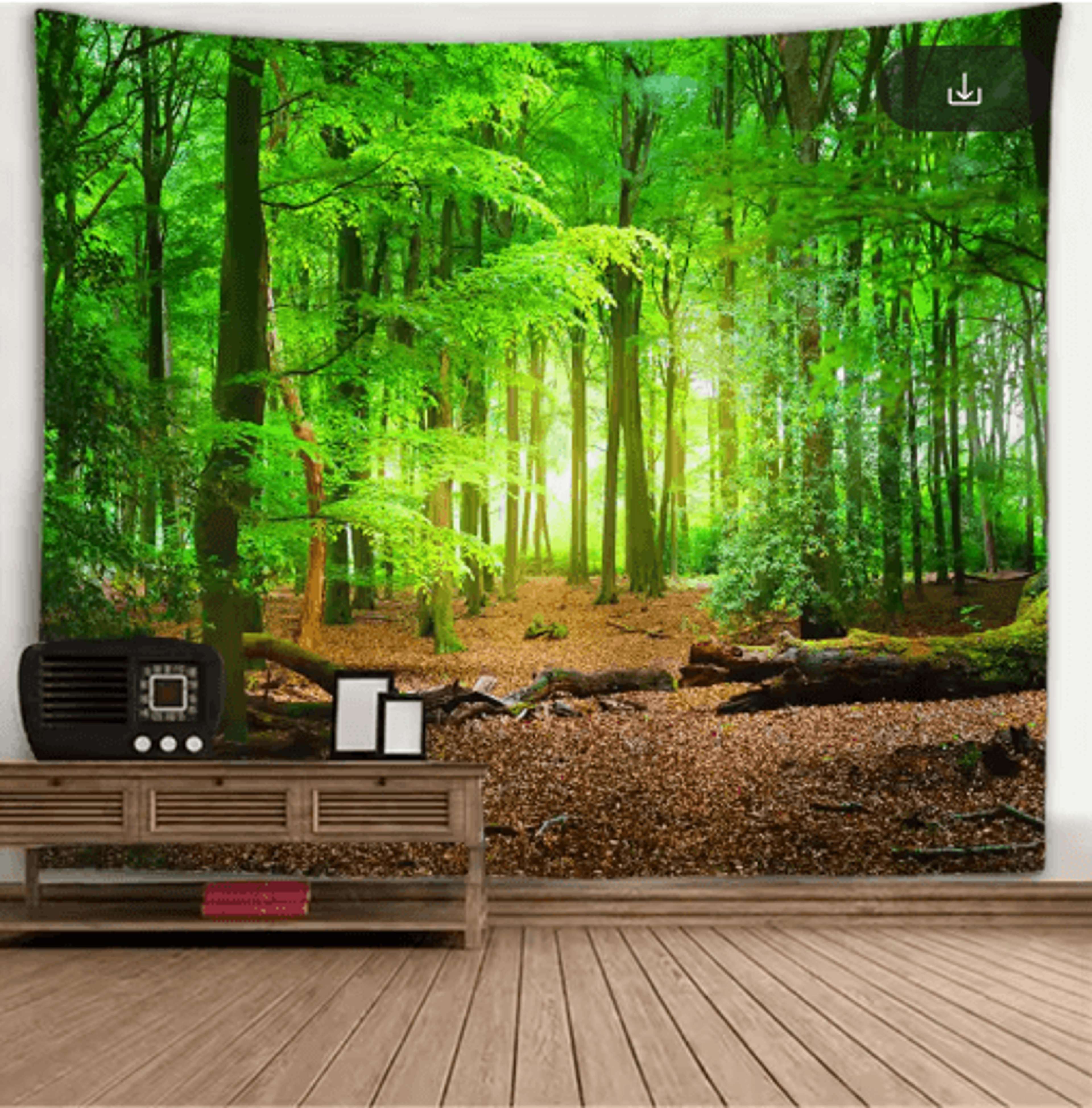 3D Window Scenery Tapestry Nature Wall Mural Background Decor 3