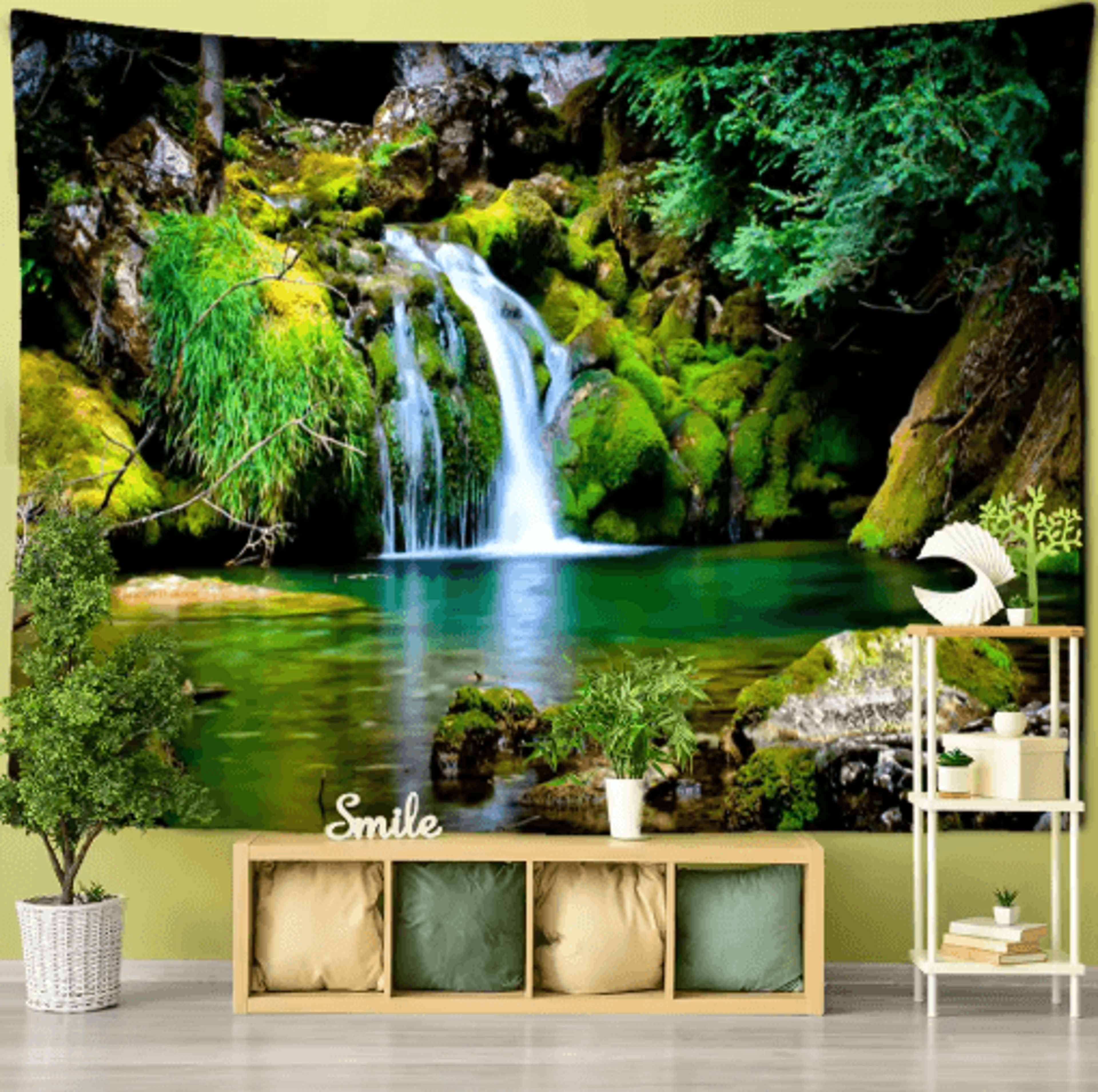 Towering Forest Tapestry  Bohemian Psychedelic Tree Wall Hanging 10