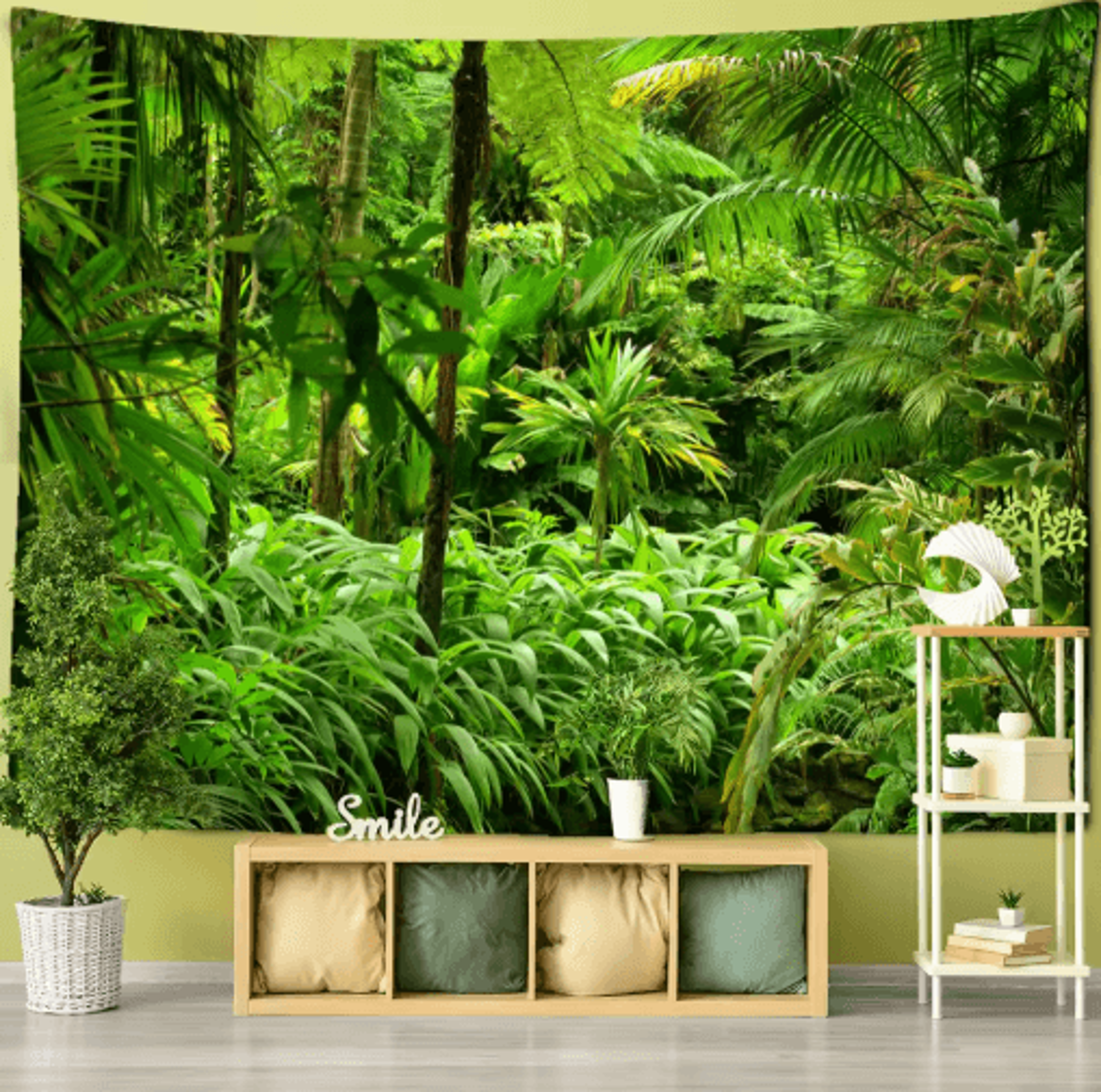 Towering Forest Tapestry  Bohemian Psychedelic Tree Wall Hanging 6
