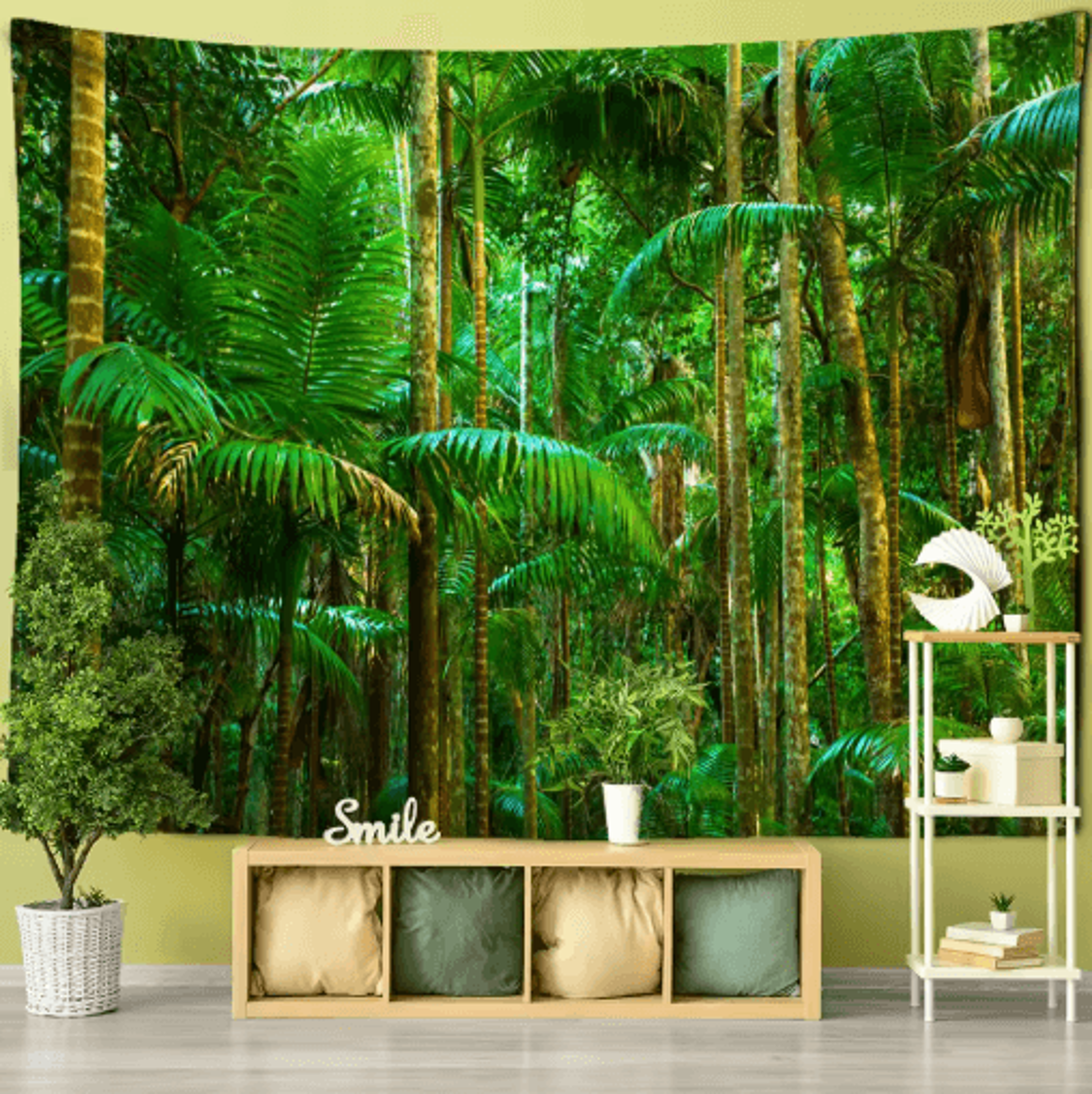 Towering Forest Tapestry  Bohemian Psychedelic Tree Wall Hanging 17