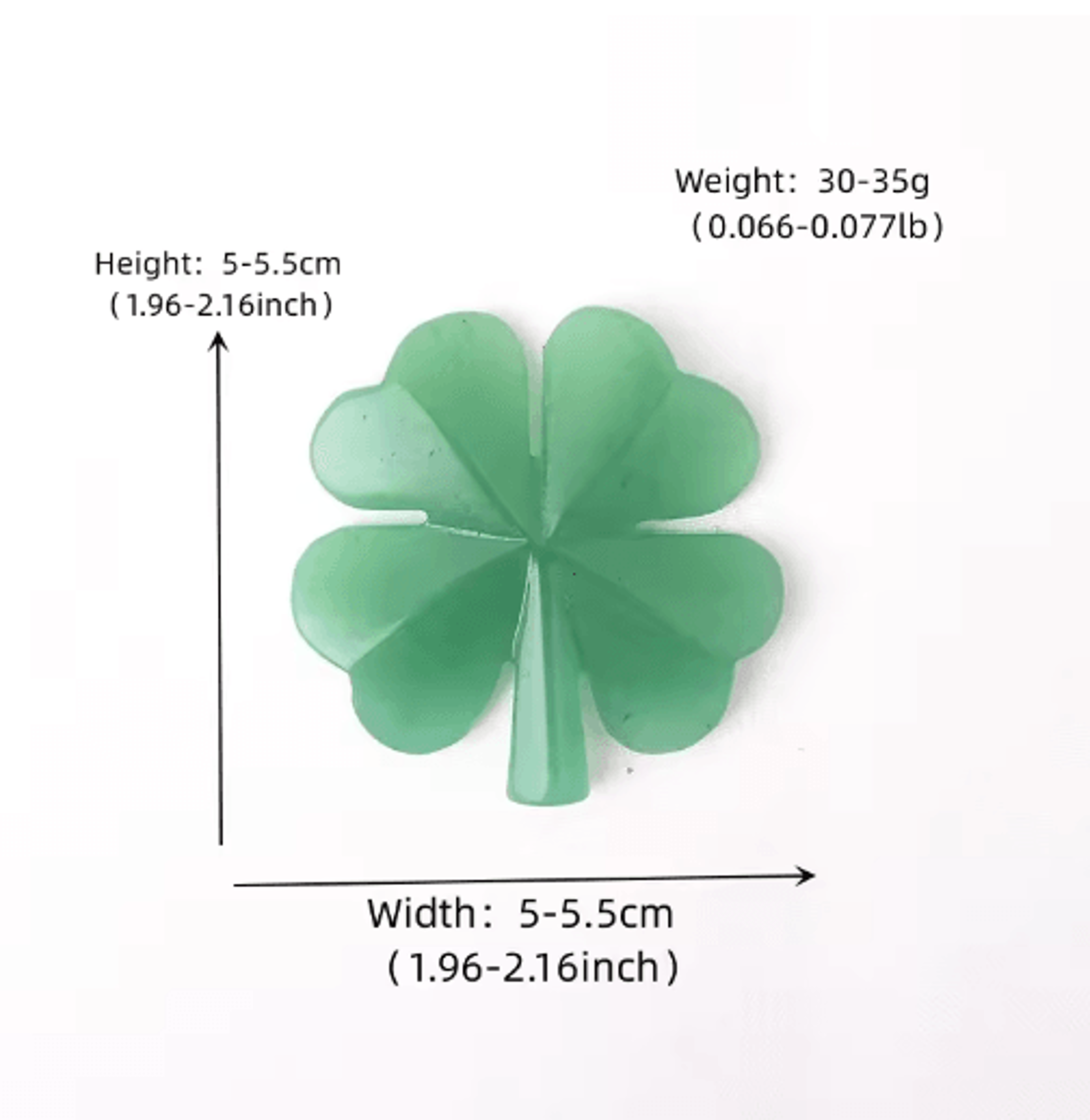 Aventurine Four Leaf Clover Figurine  Lucky Gemstone Tabletop Decor 5