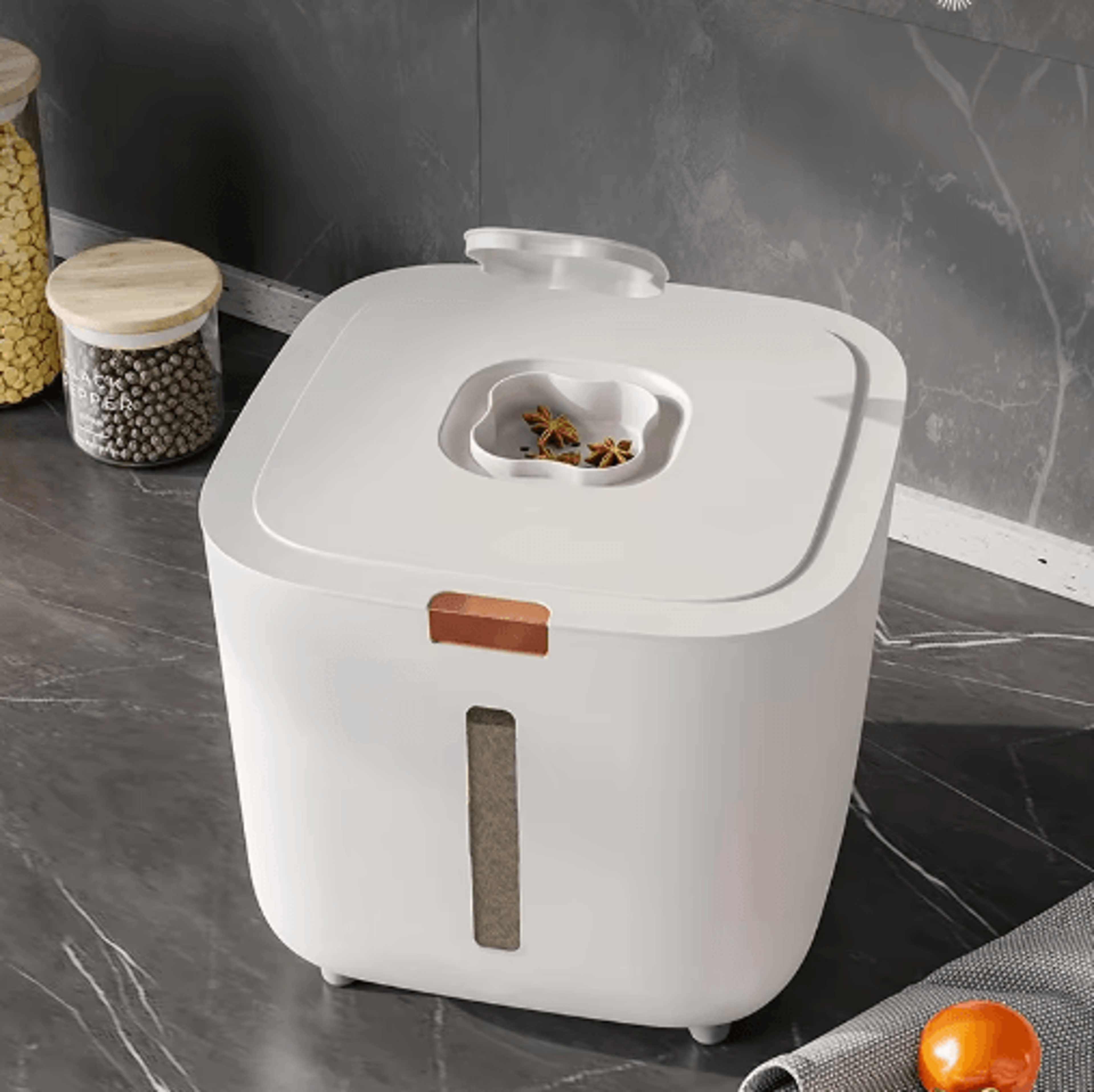 Airtight Rice Storage Container  MoistureProof Grain Bin With Lid 510KG 0